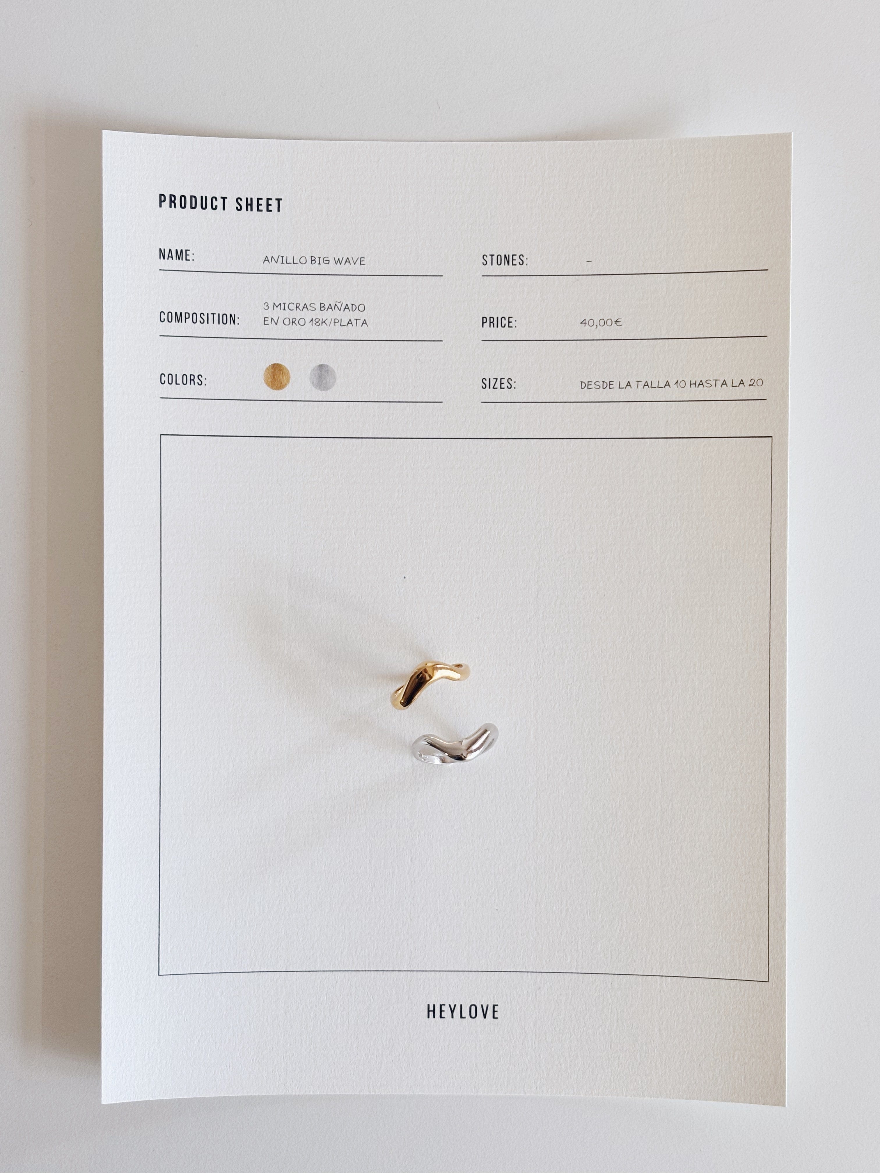 heylove ANILLOS ANILLO BIG WAVE