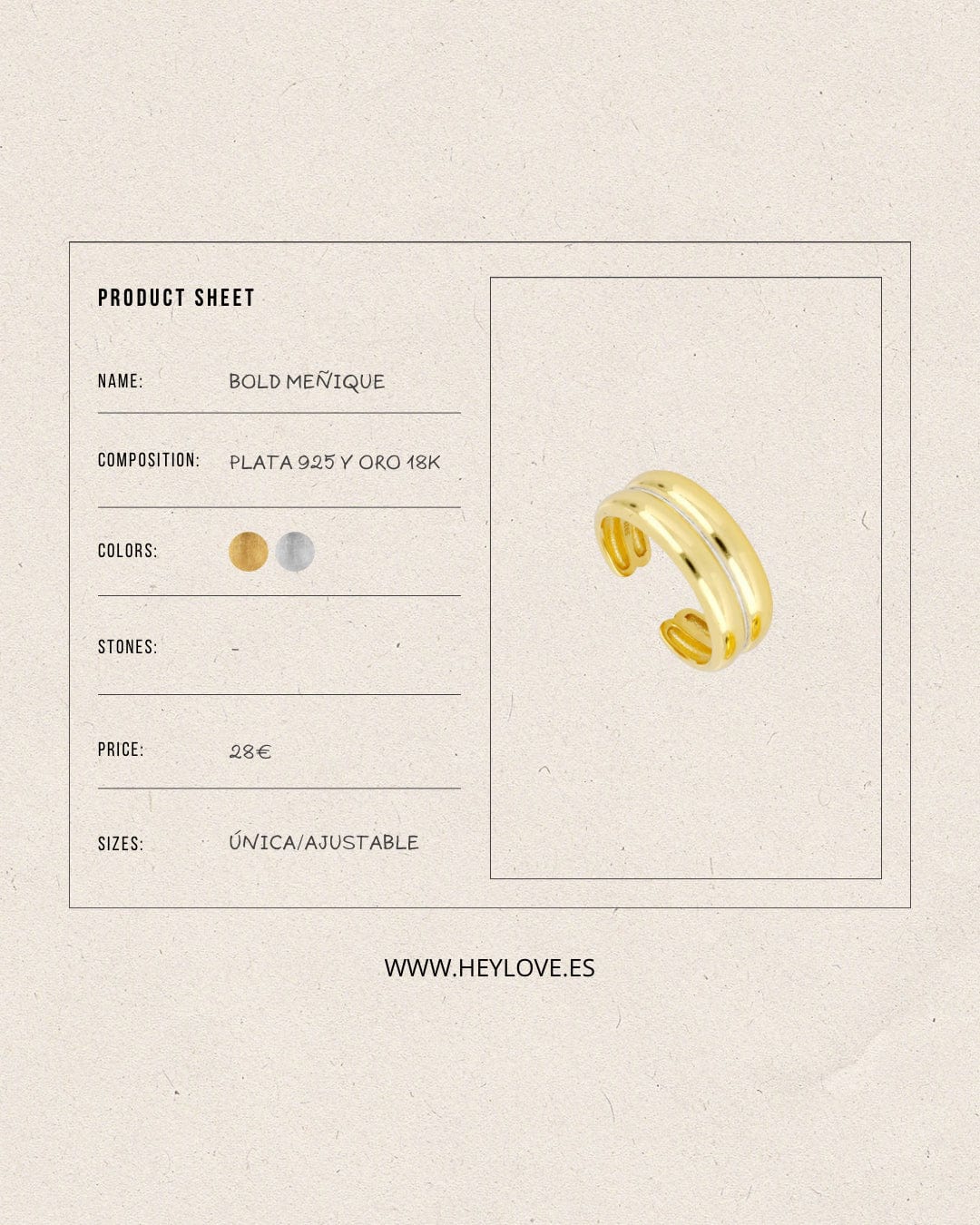 heylove ANILLOS ANILLO BOLD MEÑIQUE