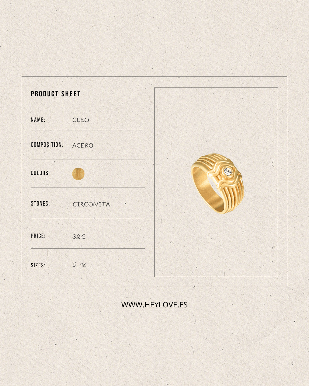 heylove ANILLOS ANILLO CLEO