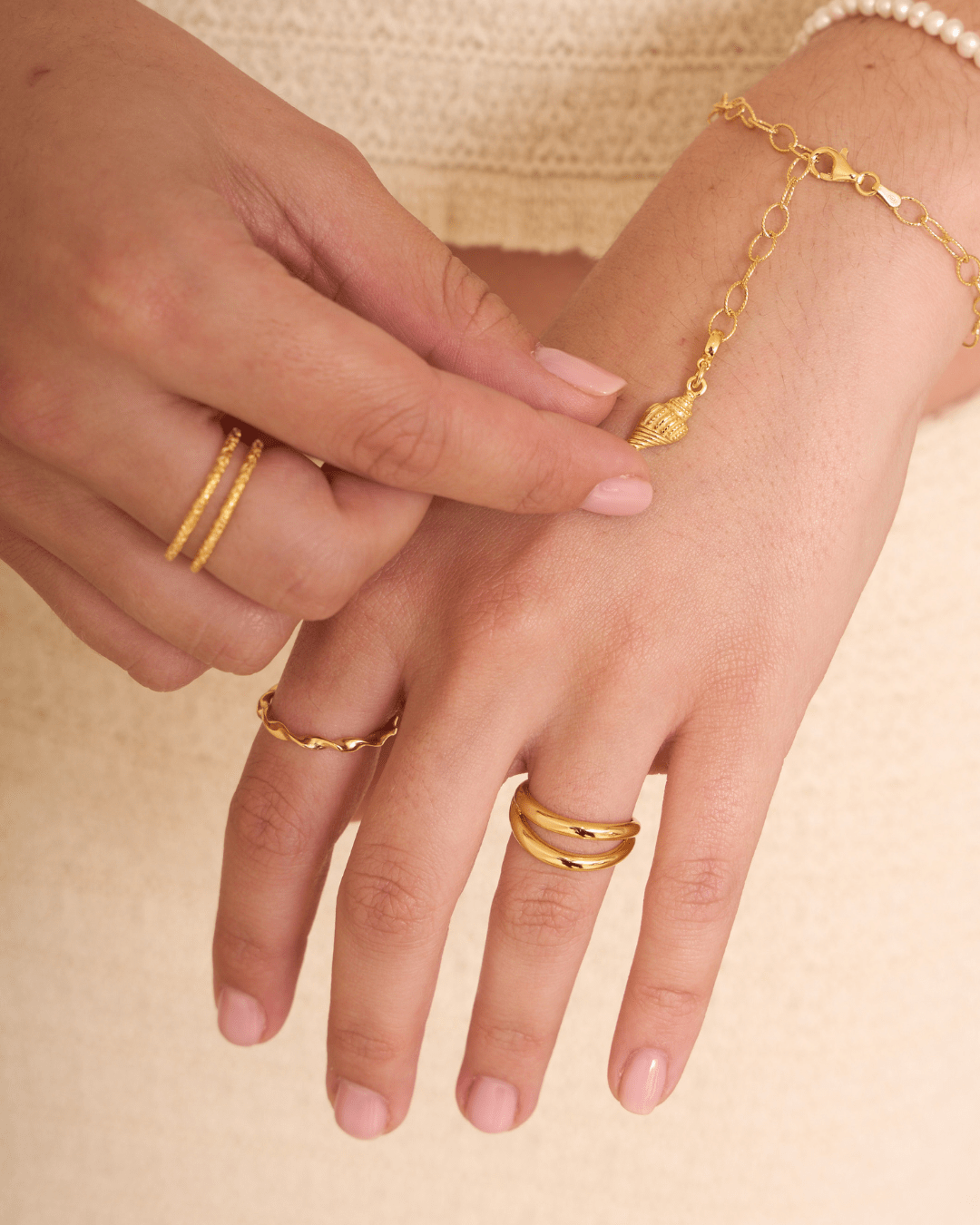 heylove ANILLOS ANILLO DOBLE ESPIGA