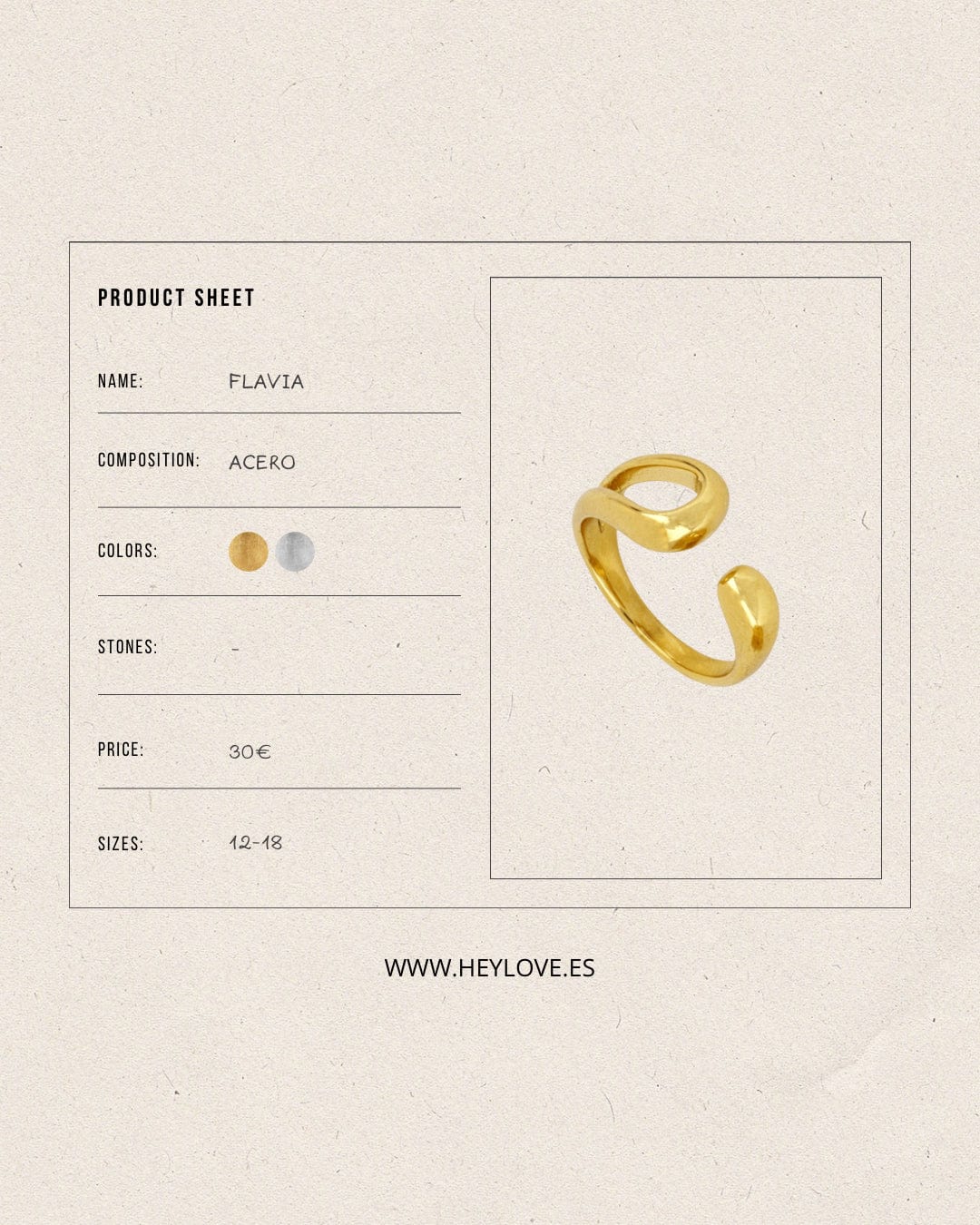 heylove ANILLOS ANILLO FLAVIA