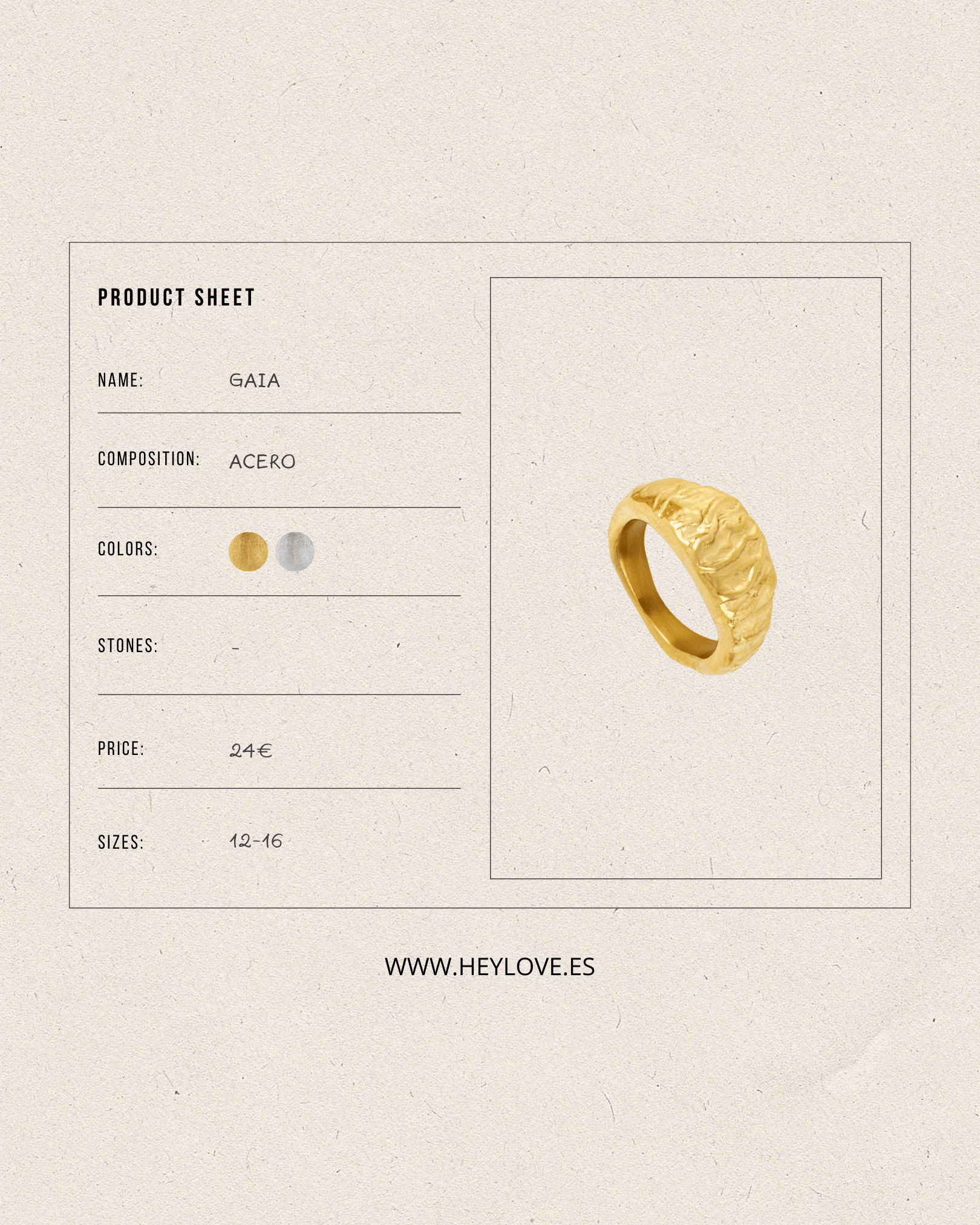 heylove ANILLOS ANILLO GAIA