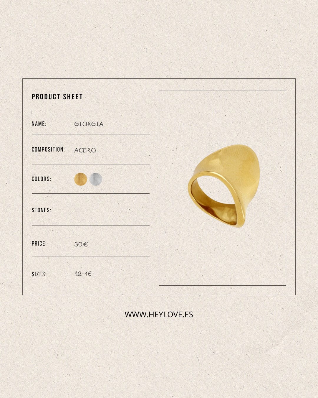 heylove ANILLOS ANILLO GIORGIA