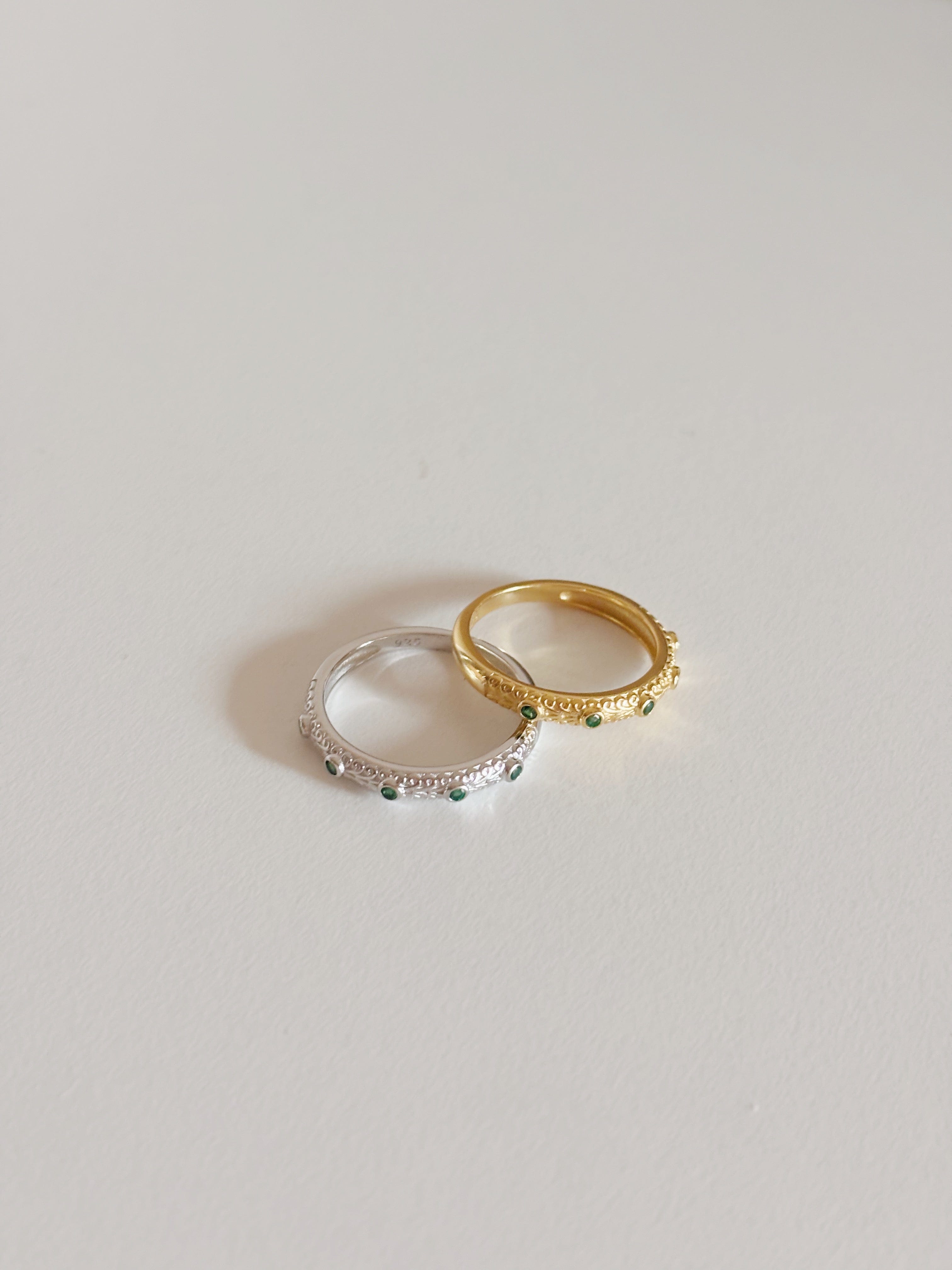 heylove ANILLOS ANILLO PUNTOS VERDES CZ