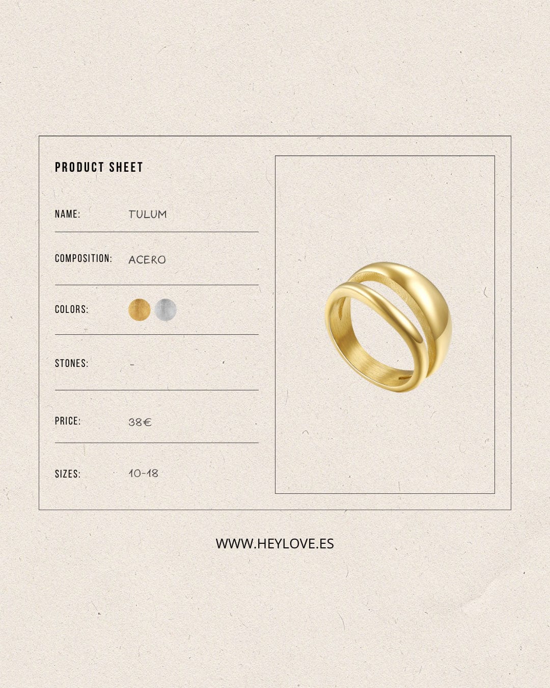 heylove ANILLOS ANILLO TULUM