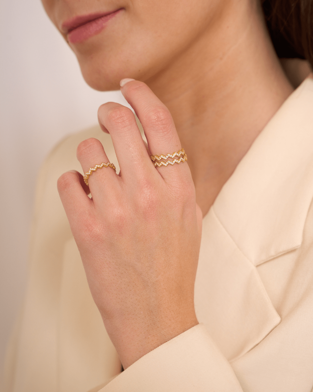 heylove ANILLOS ANILLO ZIGZAG CZ