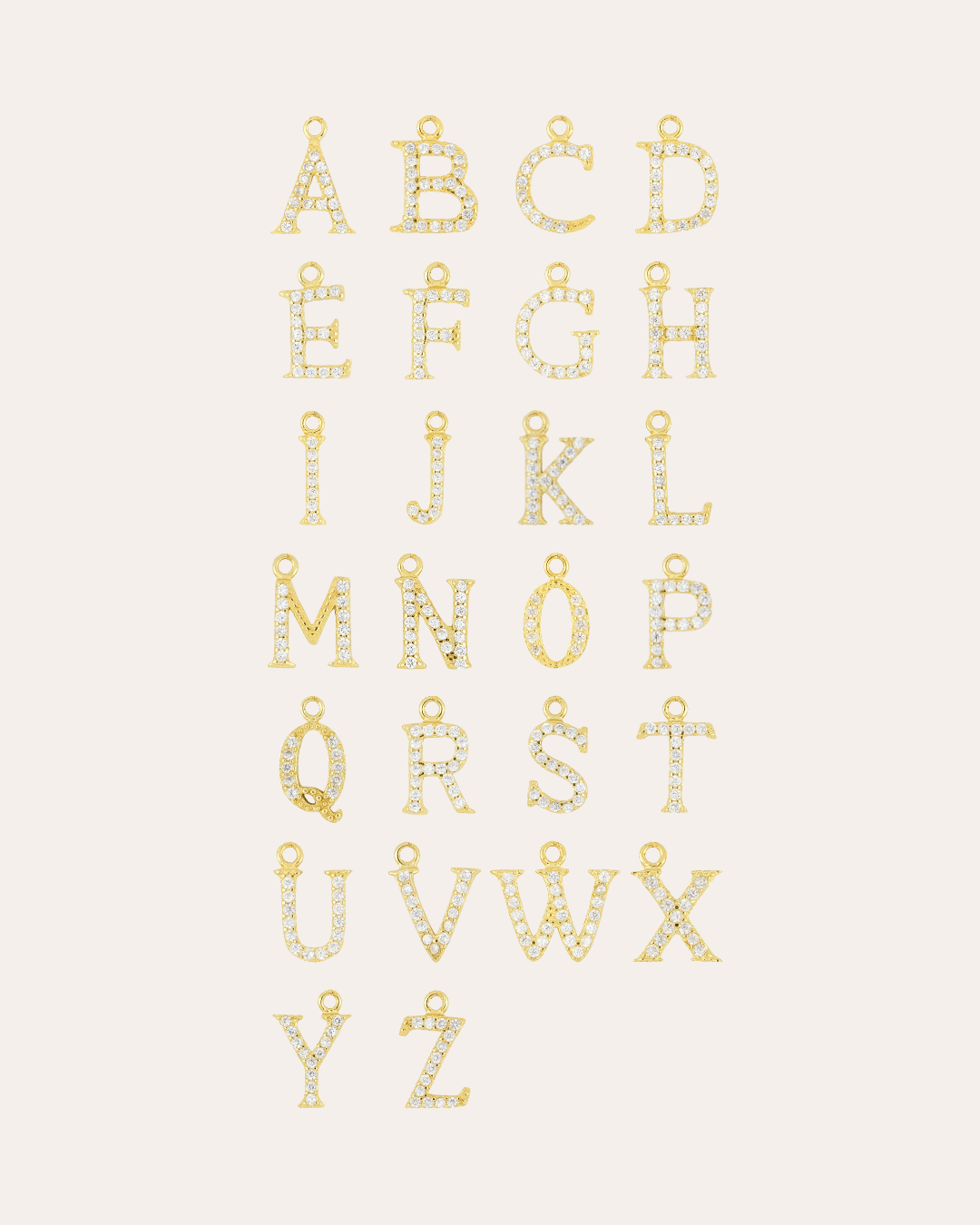 heylove CHARM CHARM INICIAL CIRCONITA ORO