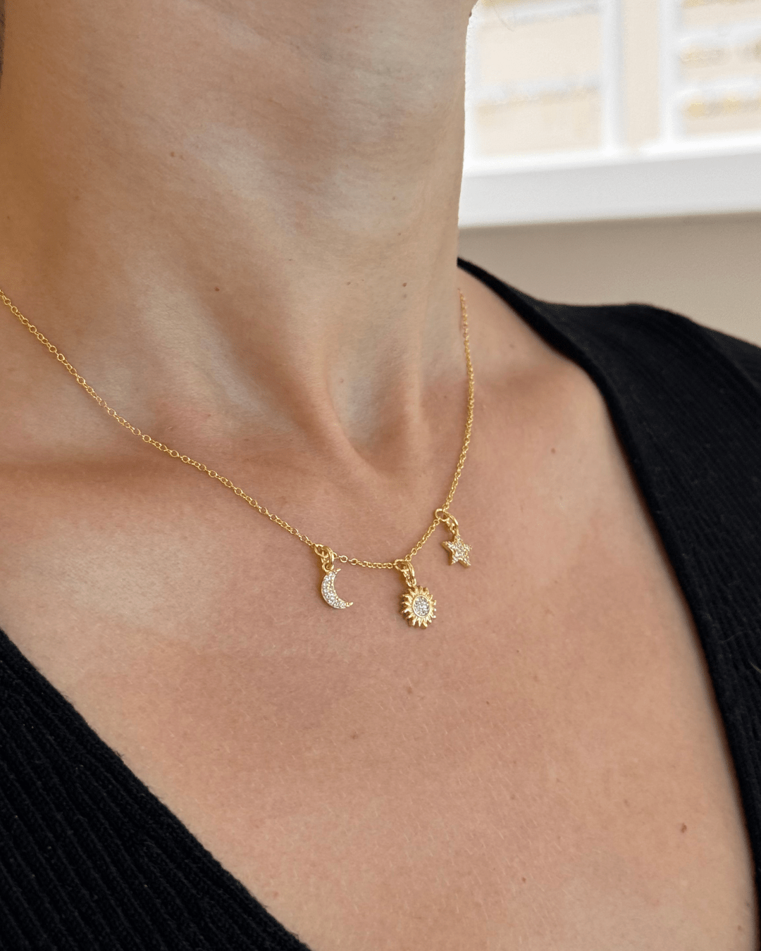 heylove Collares CADENA PARA PERSONALIZAR - 3 CHARMS