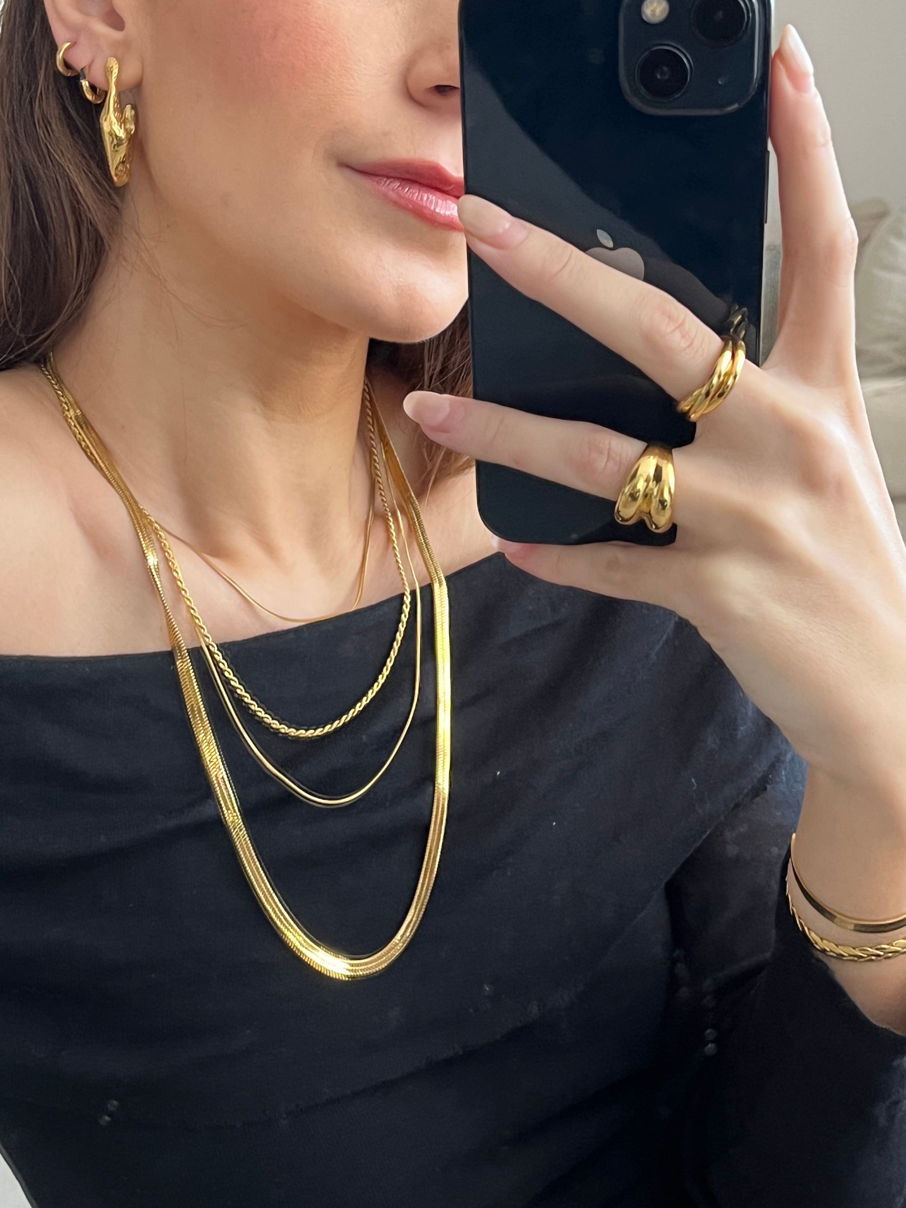 heylove COLLARES CADENA TWIST ACERO