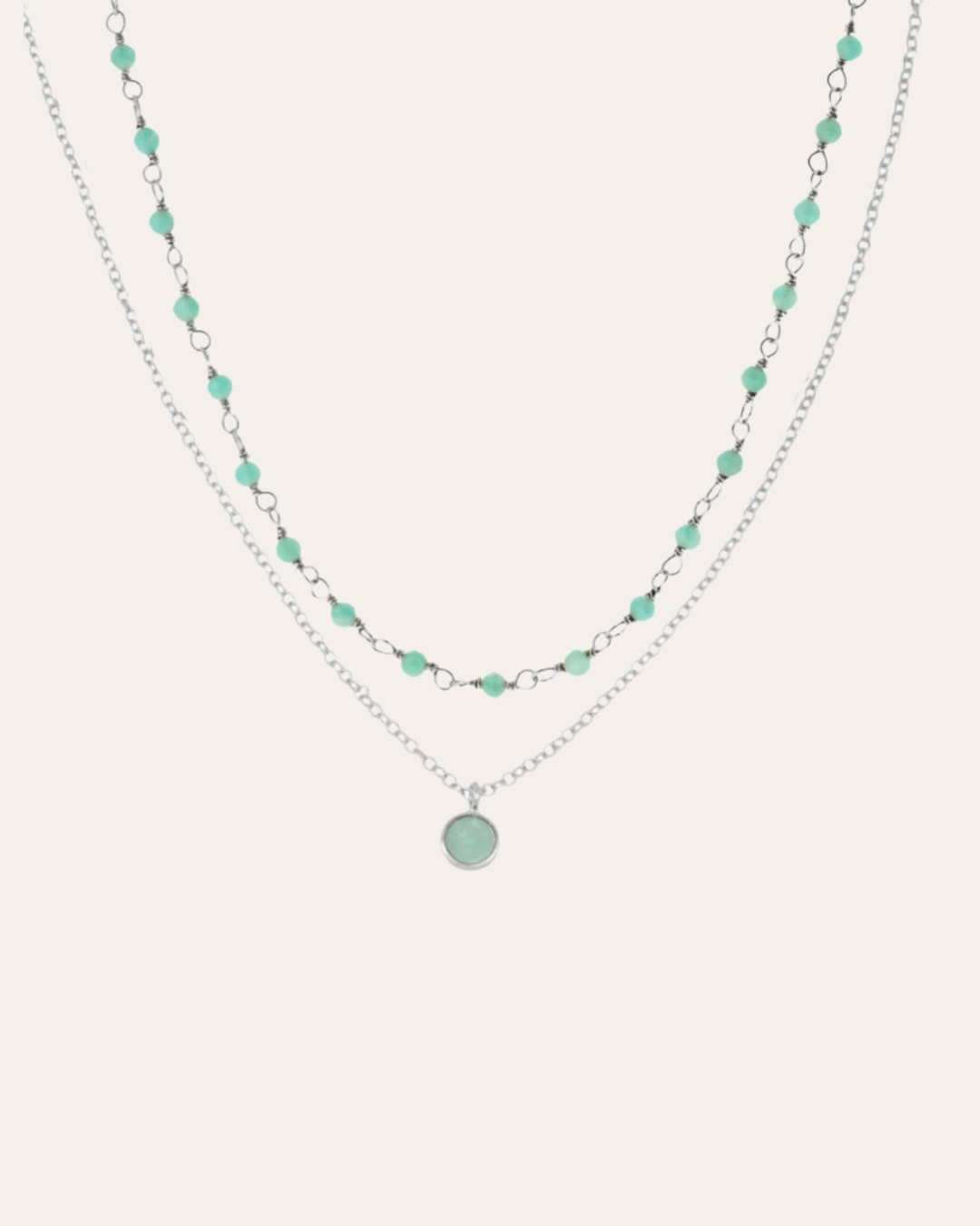 heylove COLLARES COLLAR DOBLE AMAZONITA