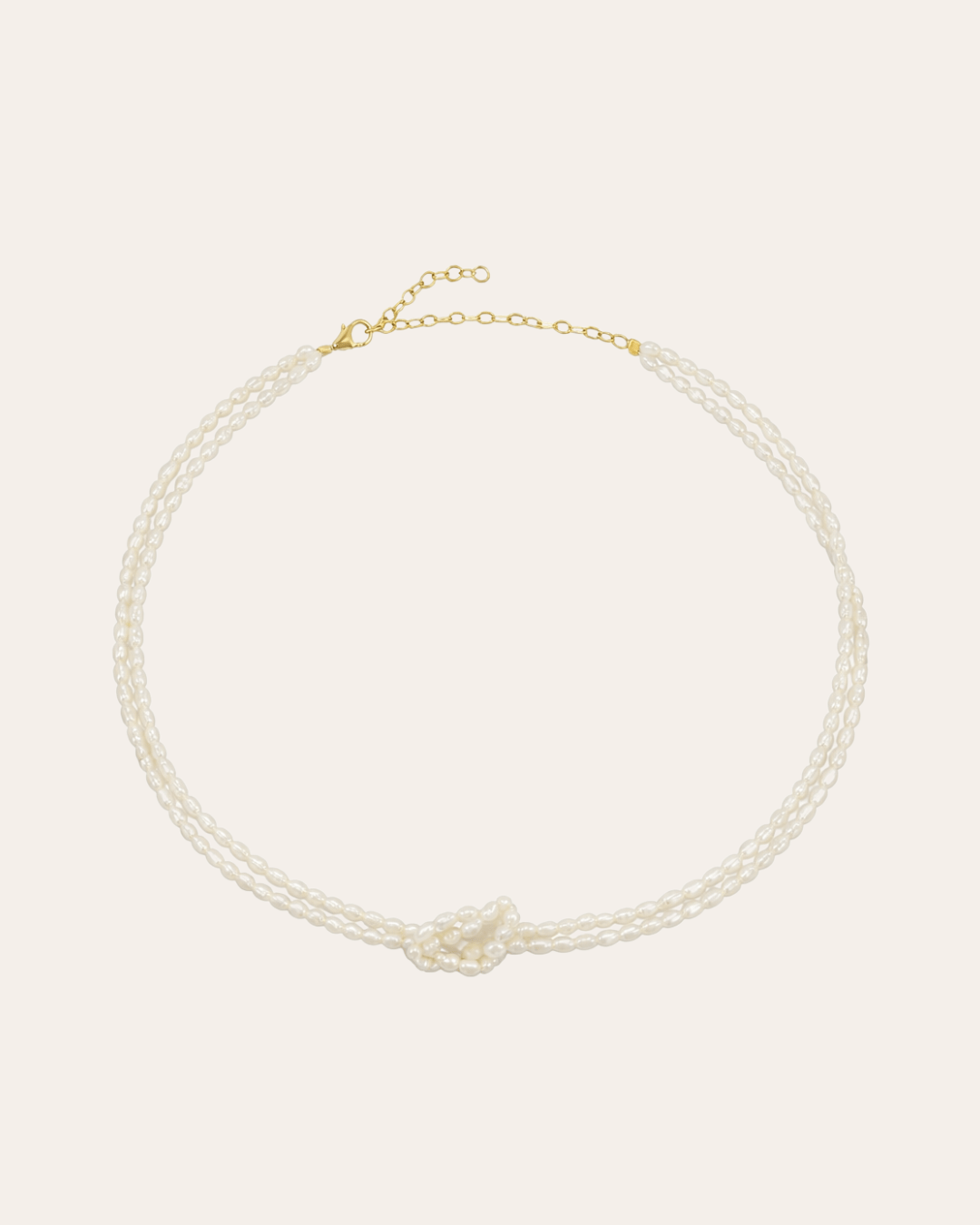 heylove COLLARES COLLAR DOBLE PERLA CON NUDO