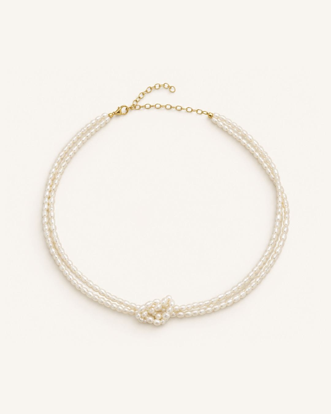 heylove COLLARES COLLAR DOBLE PERLA CON NUDO