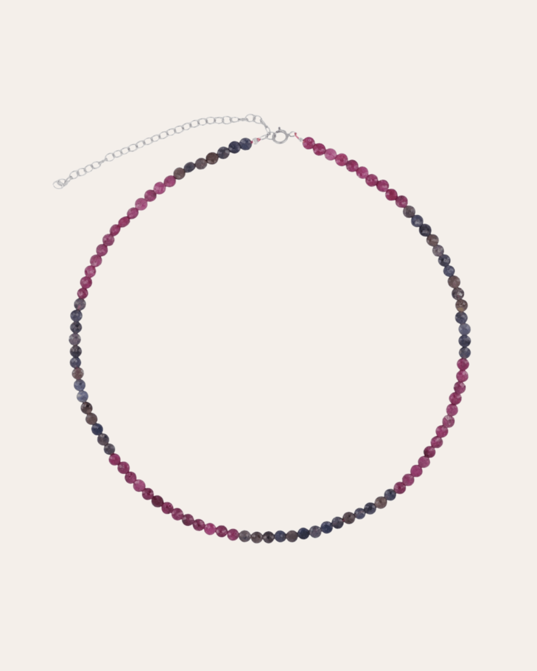 heylove COLLARES COLLAR MINERAL RUBI & ZAFIRO 4 MM