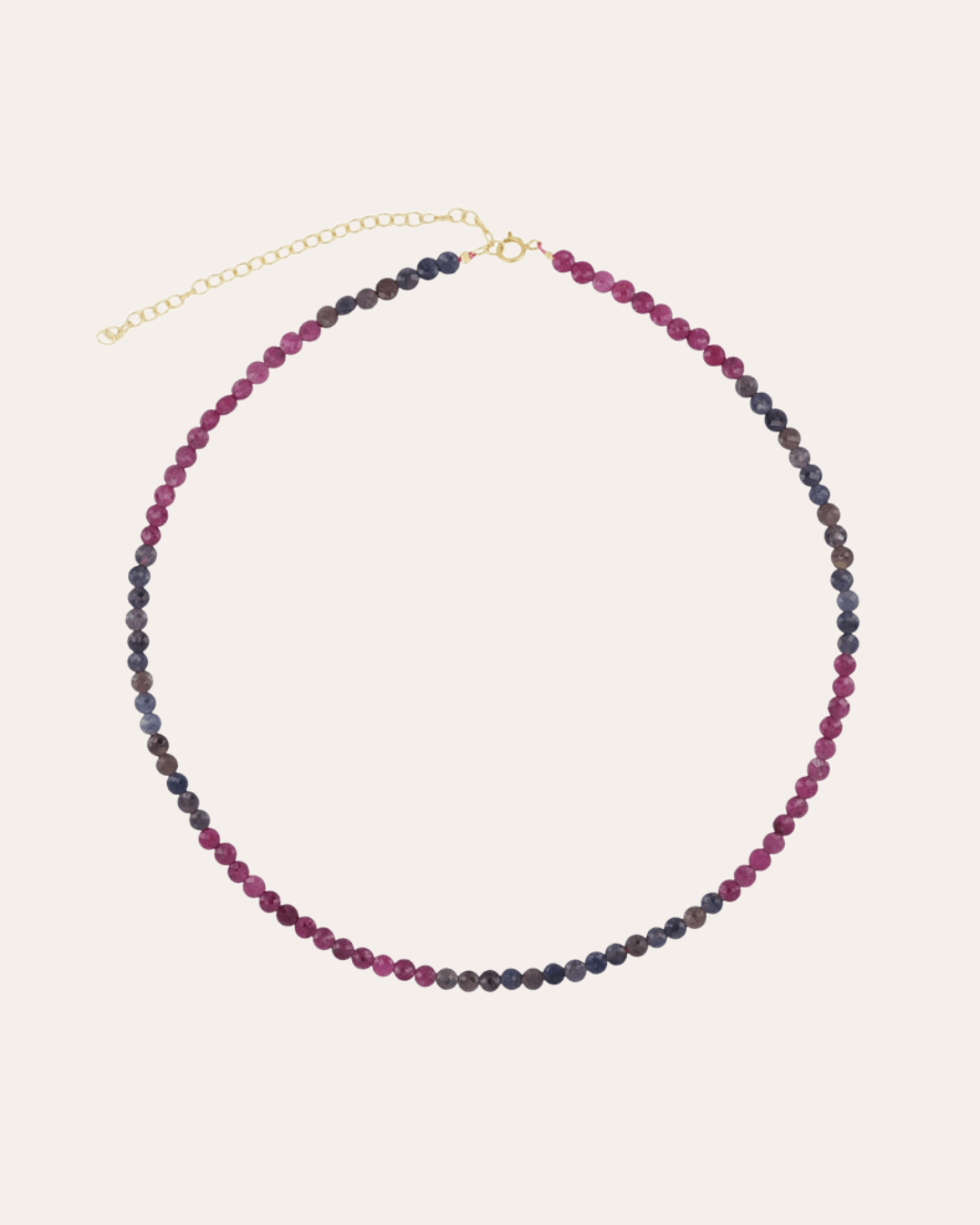 heylove COLLARES COLLAR MINERAL RUBI & ZAFIRO 4 MM