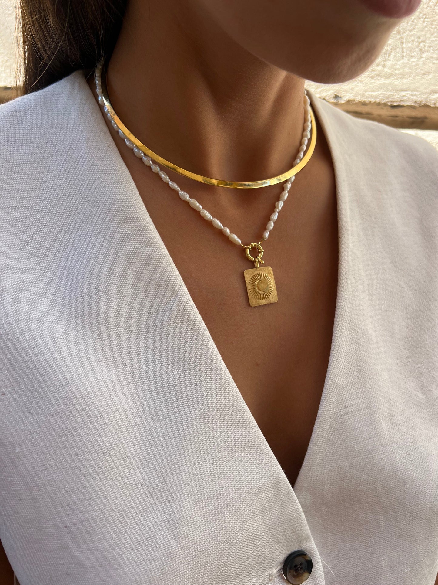 heylove COLLARES COLLAR PERLA MARINER