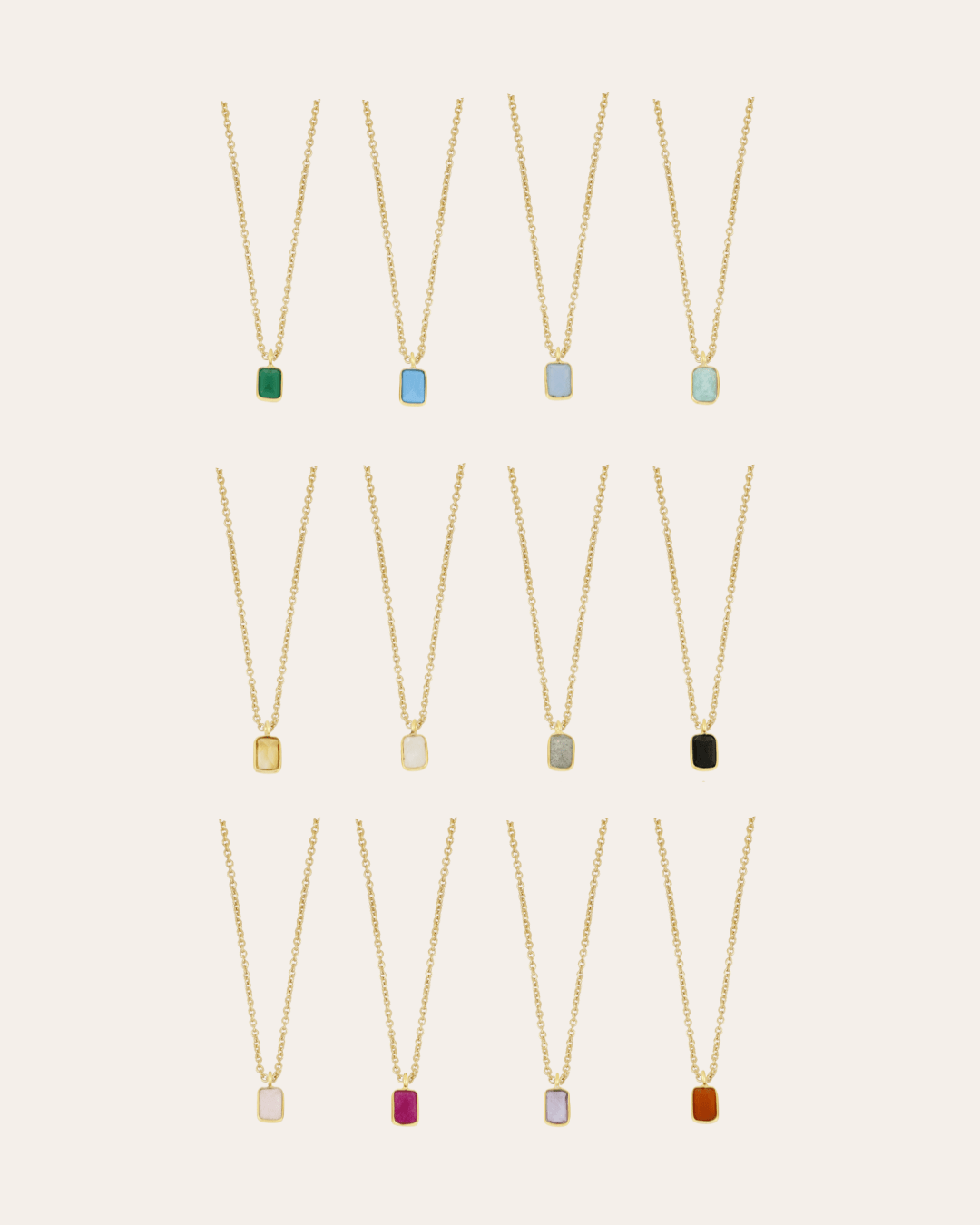 heylove COLLARES COLLAR RECTANGLE MINERAL