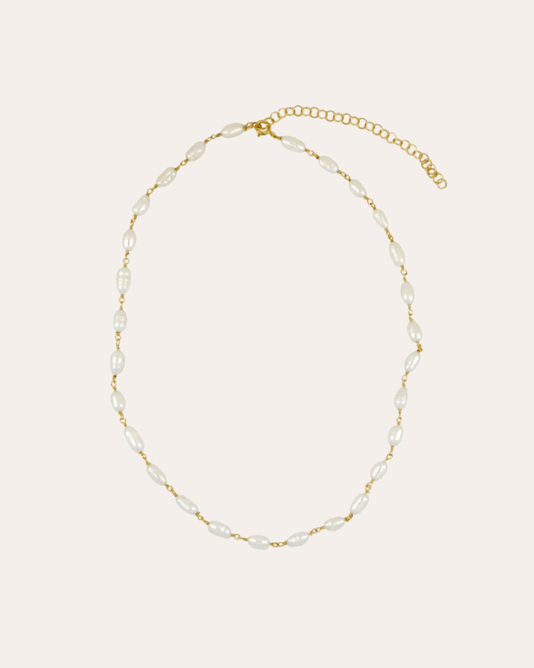 heylove COLLARES COLLAR ROSARIO PERLA OVALADA