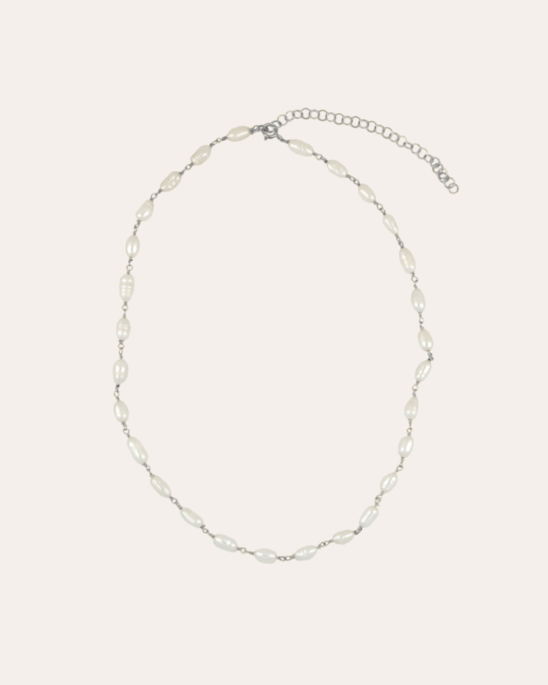 heylove COLLARES COLLAR ROSARIO PERLA OVALADA