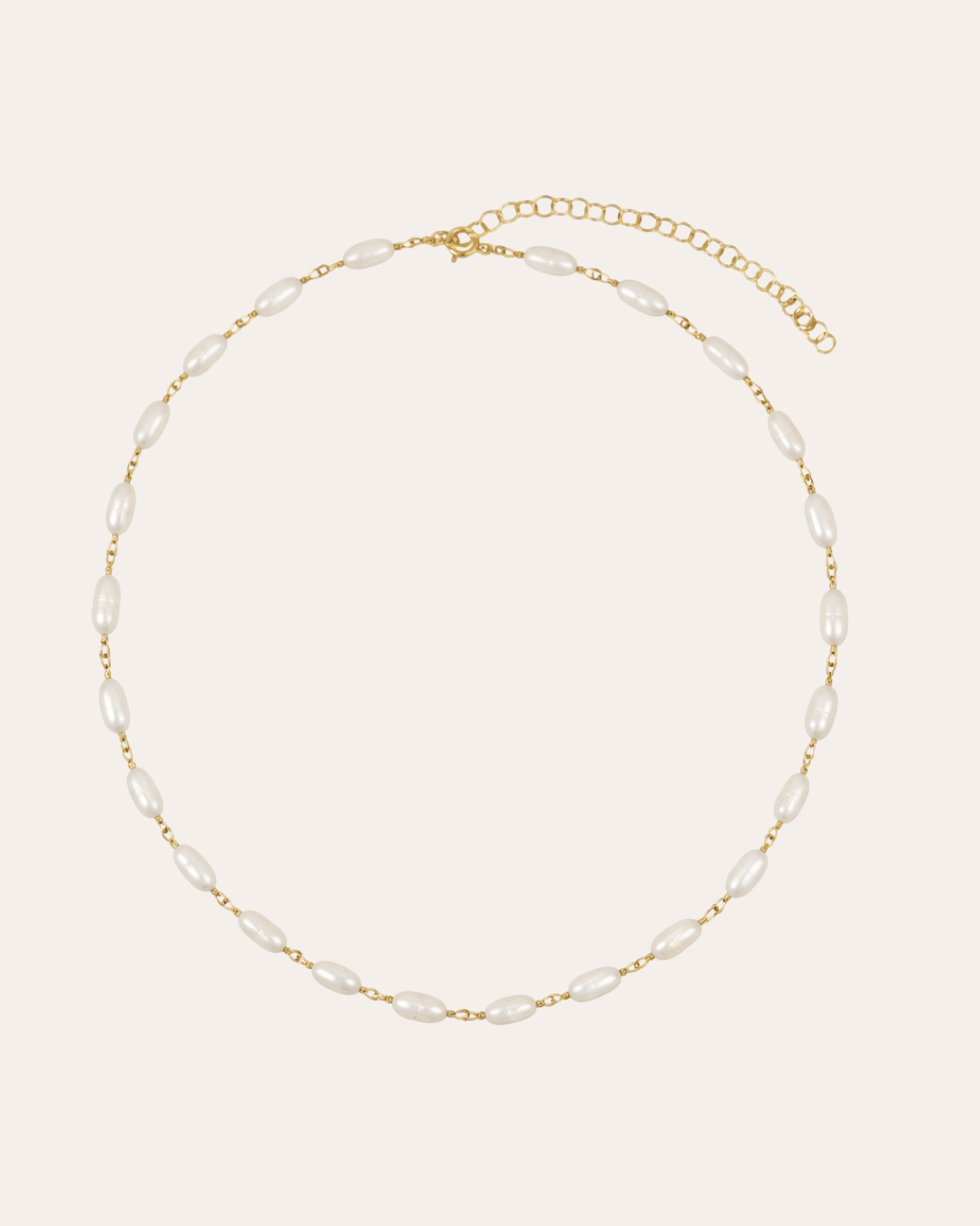 heylove COLLARES COLLAR ROSARIO PERLA OVALADA