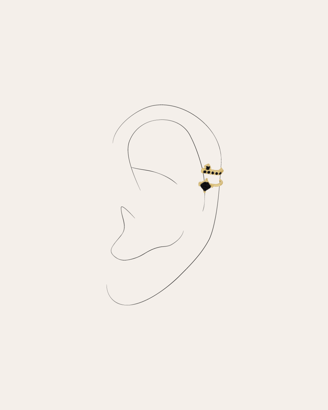 heylove EARCUFF EAR CUFF DOUBLE CIRCONITA