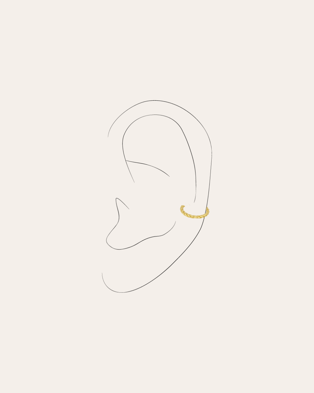 heylove EARCUFF EAR CUFF DOUBLE LINE CZ