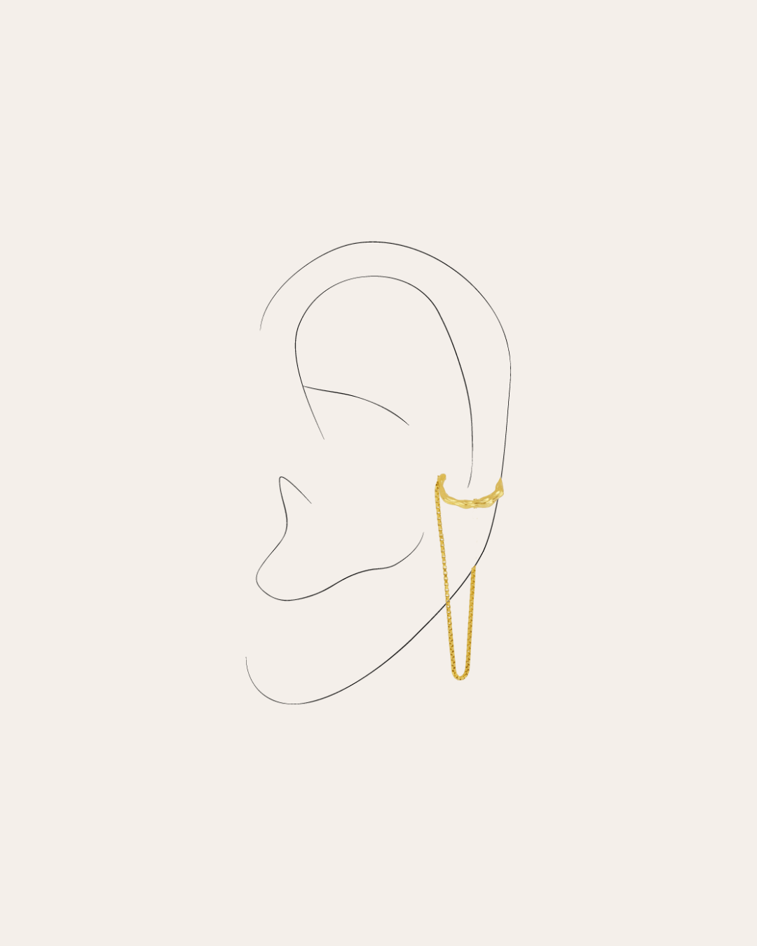 heylove EARCUFF EAR CUFF MELT CHAIN