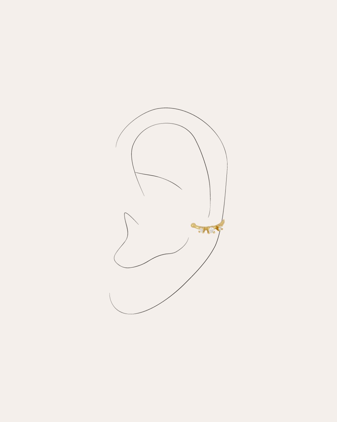 heylove EARCUFF EAR CUFF THREE DOTS