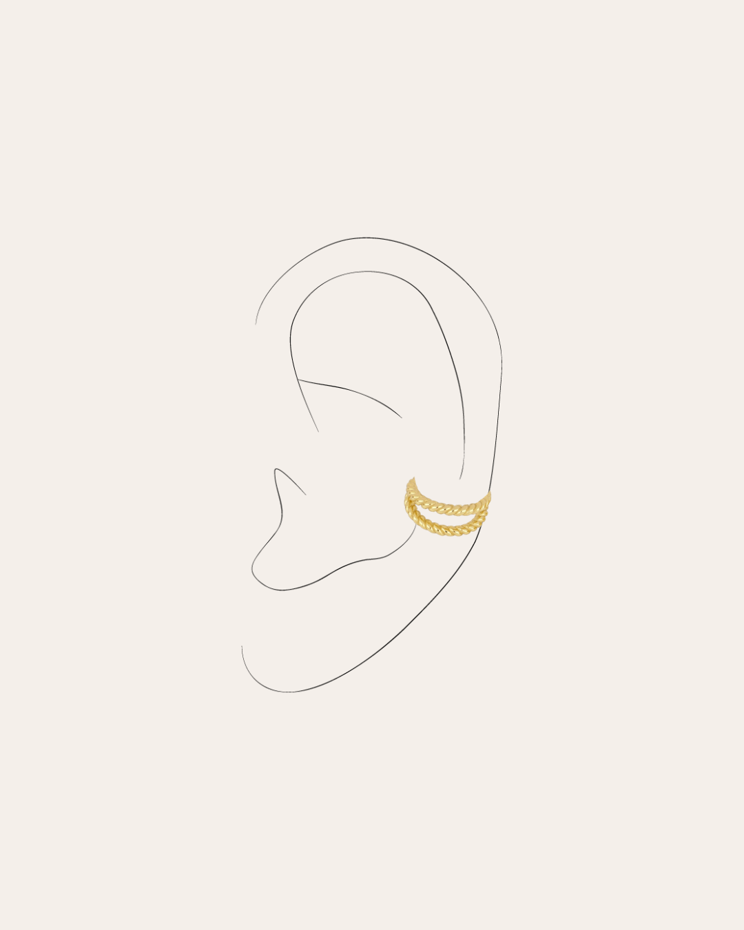 heylove EARCUFF EAR CUFF VINTAGE DOBLE