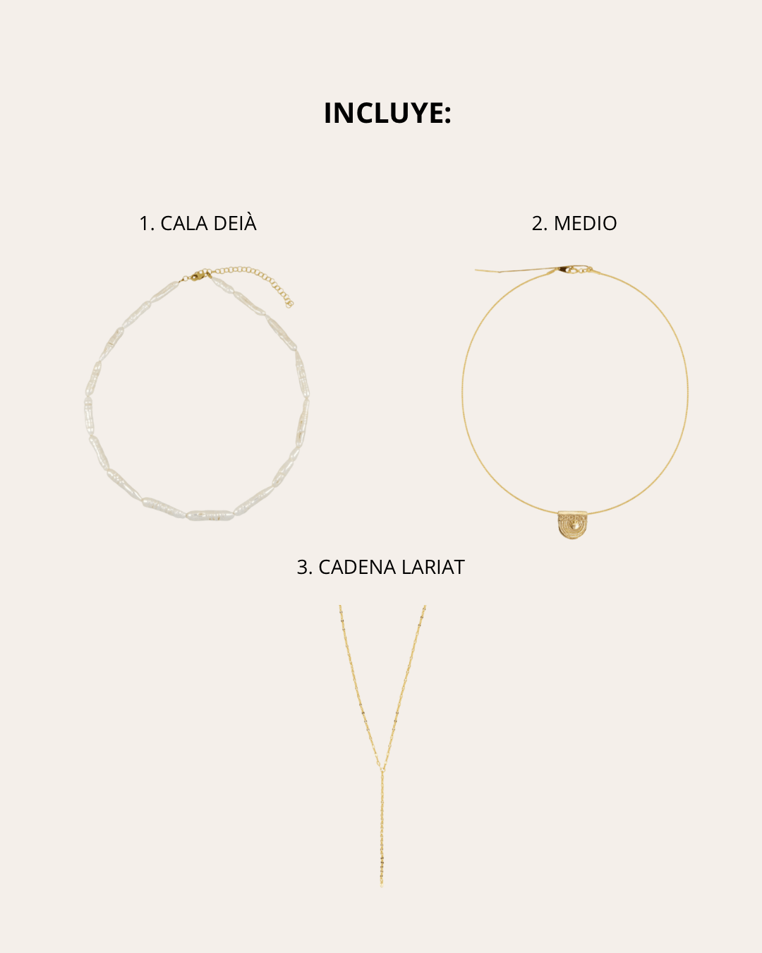heylove PACKS PACK 02 COLLARES ORO