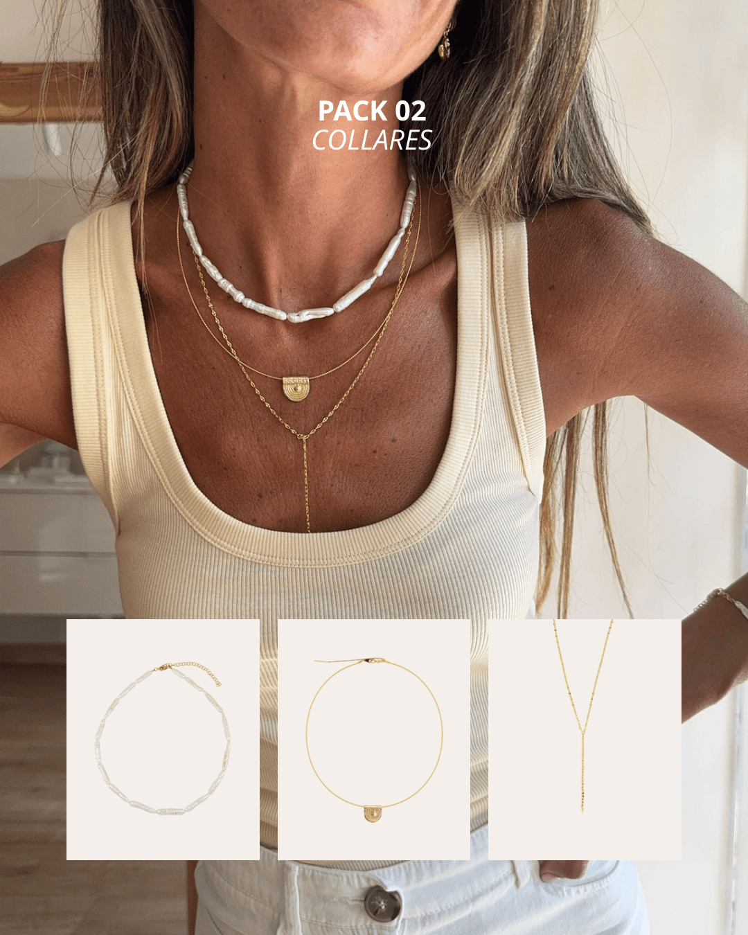 heylove PACKS PACK 02 COLLARES ORO