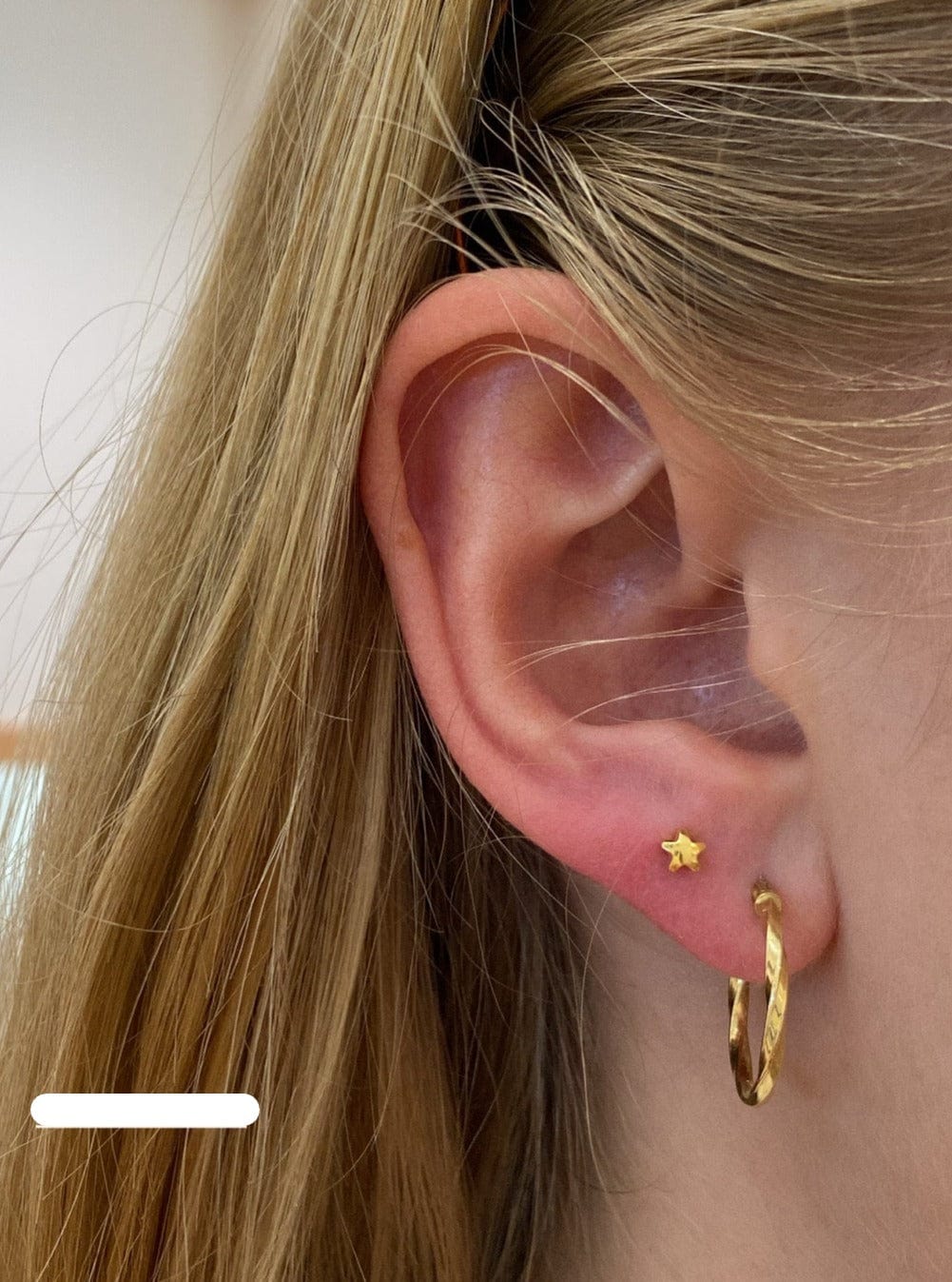 heylove Pendiente primera puesta ESTRELLA 3 MM ORO
