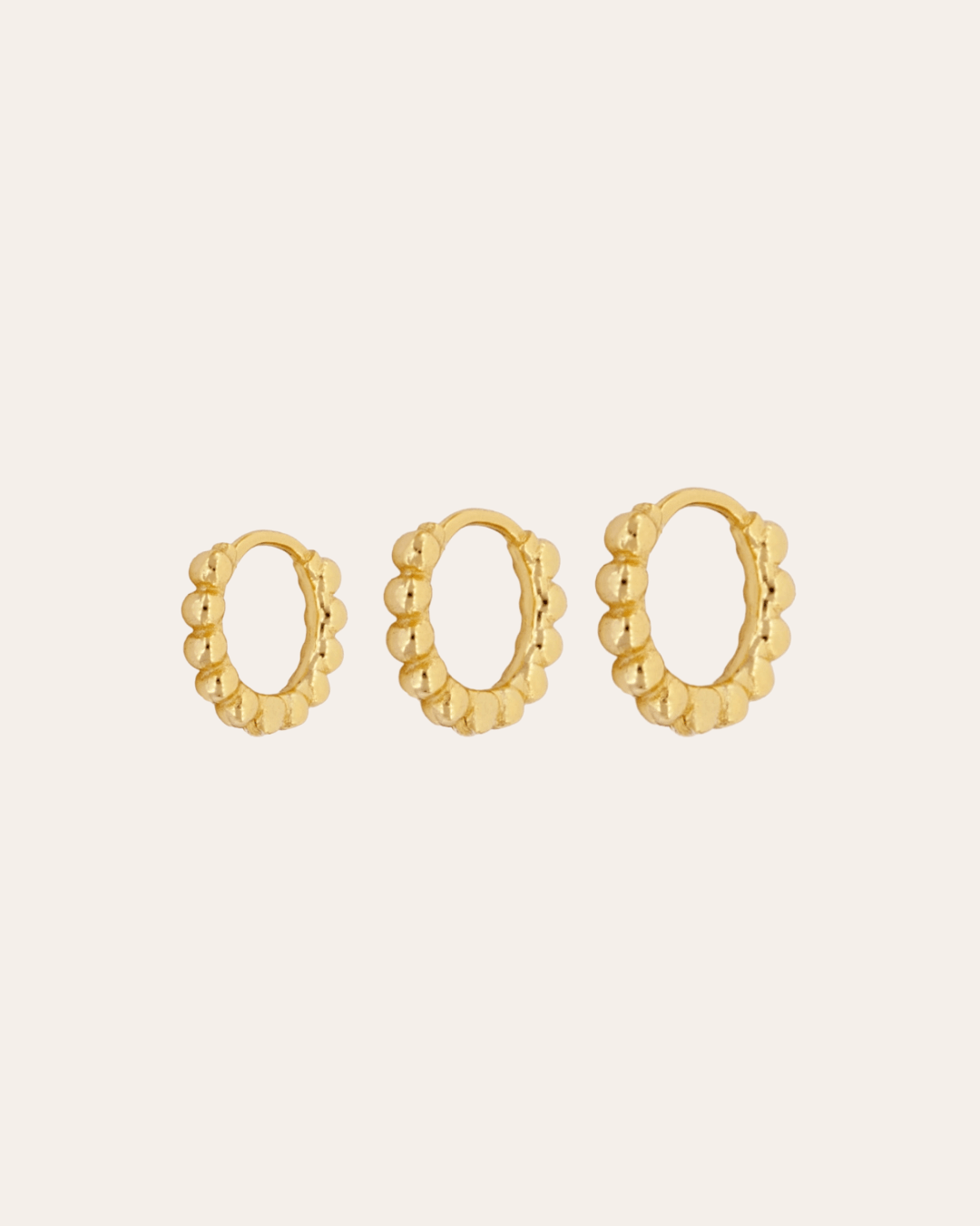PENDIENTESheylovePENDIENTES MINI BALLS HOOPS 12 13 Y 14 MM | HEYLOVE