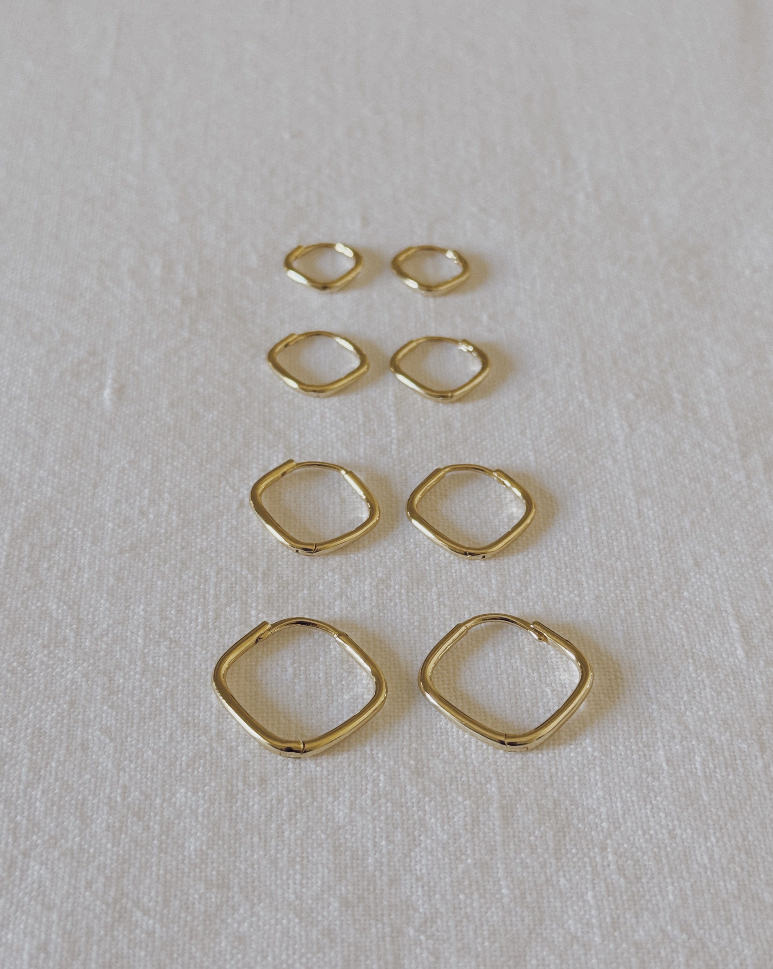 heylove PENDIENTES PENDIENTES DIAMOND HOOPS 8/10/12/15 MM