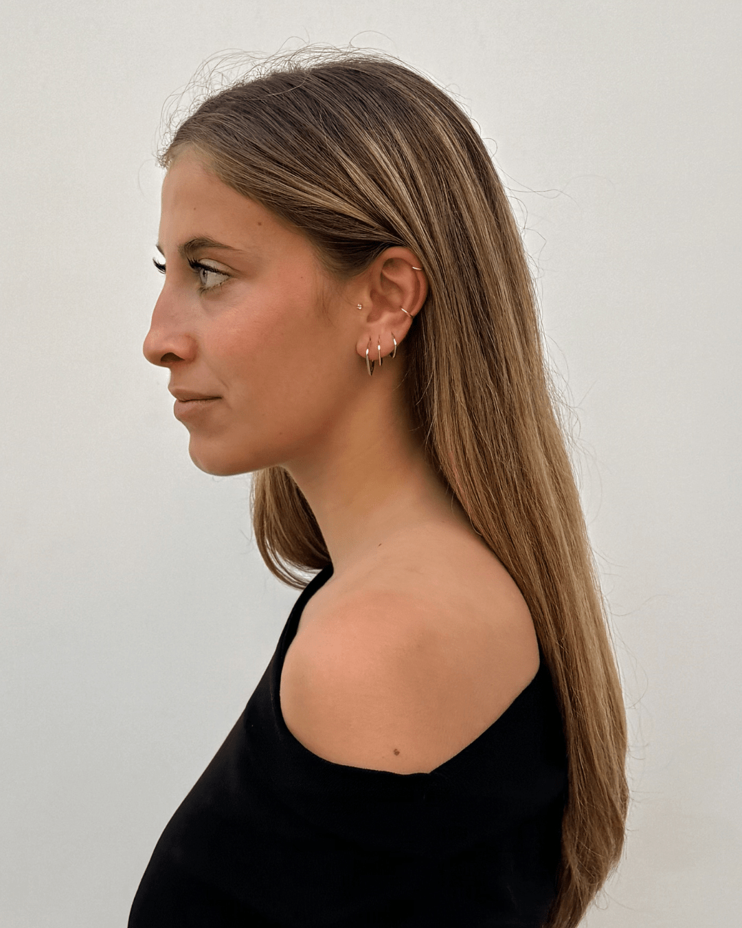 heylove PENDIENTES PENDIENTES DIAMOND HOOPS 8/10/12/15 MM