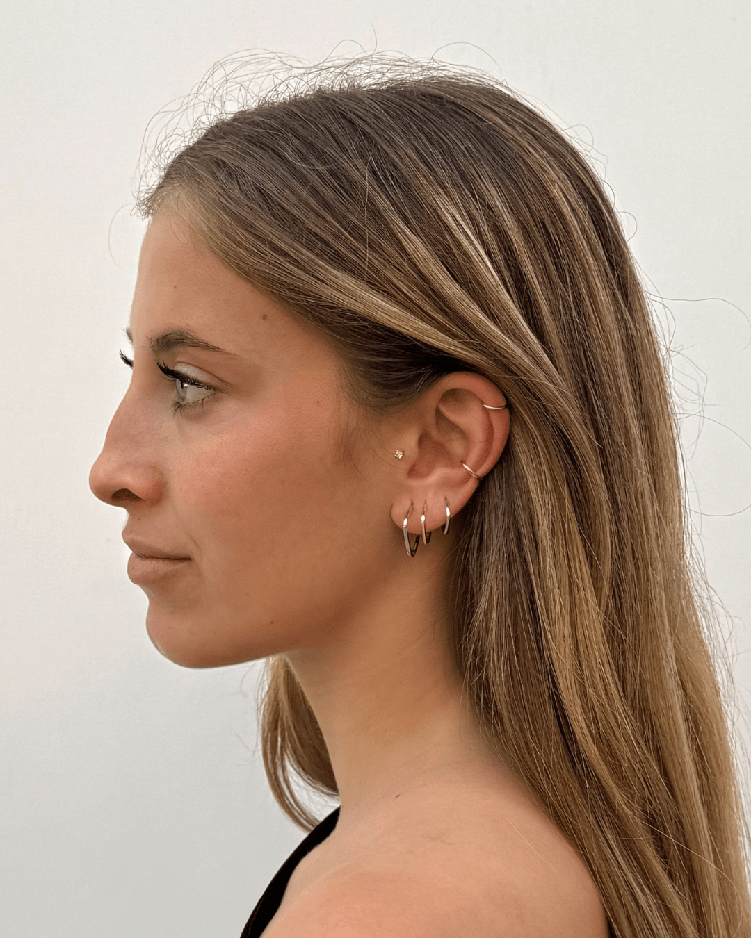 heylove PENDIENTES PENDIENTES DIAMOND HOOPS 8/10/12/15 MM