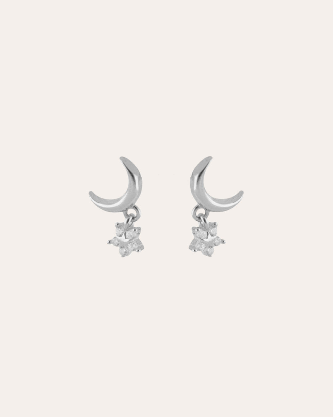 heylove PENDIENTES PENDIENTES LUNA Y ESTRELLA CZ