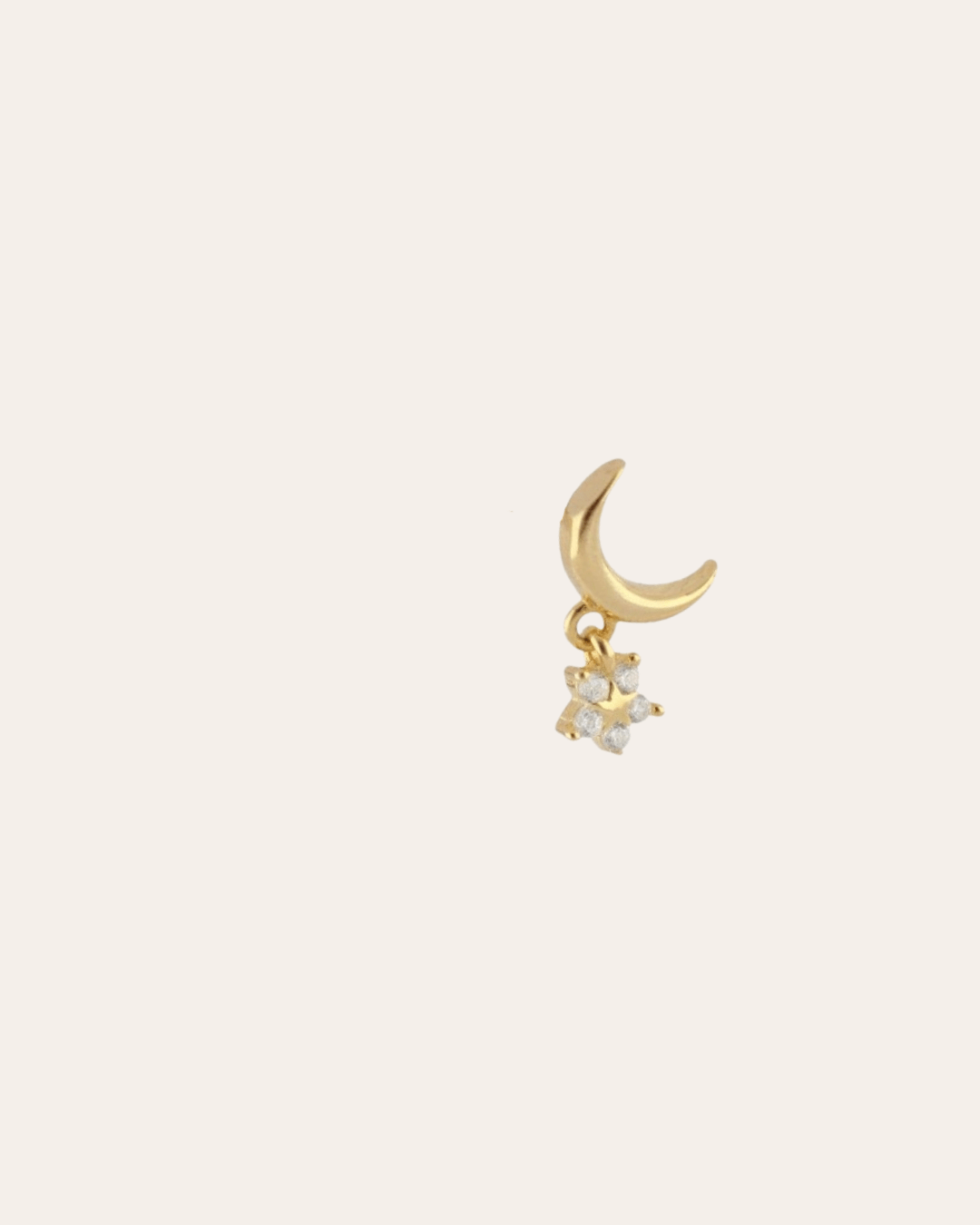 heylove PENDIENTES PENDIENTES LUNA Y ESTRELLA CZ