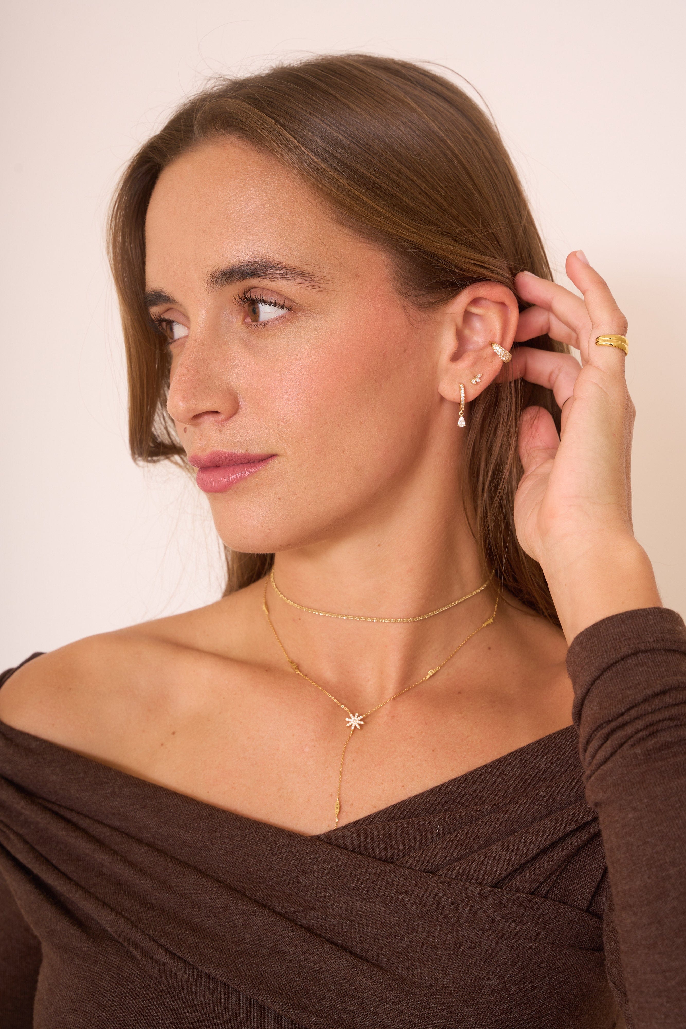 heylove PENDIENTES PENDIENTES MEDIA FLOR