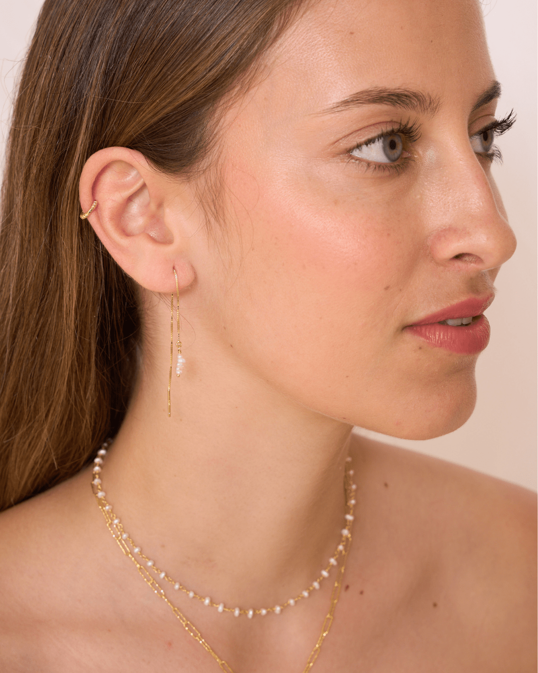 heylove PENDIENTES PENDIENTES MERMAID PERLA VENECIANA