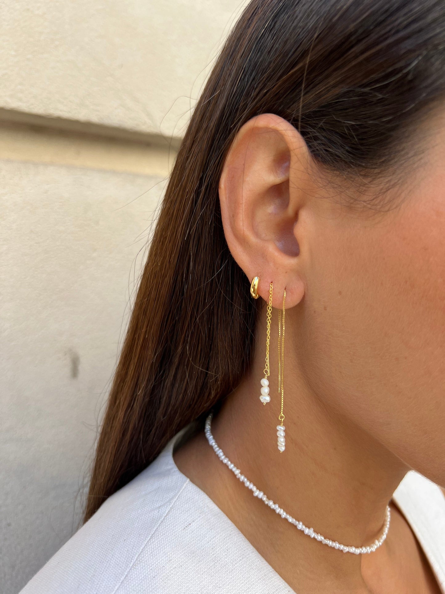 heylove PENDIENTES PENDIENTES MERMAID PERLA VENECIANA
