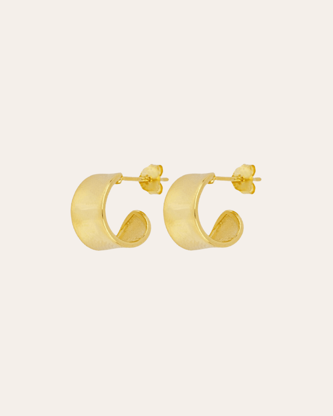 Mini flat hoop earrings heylove