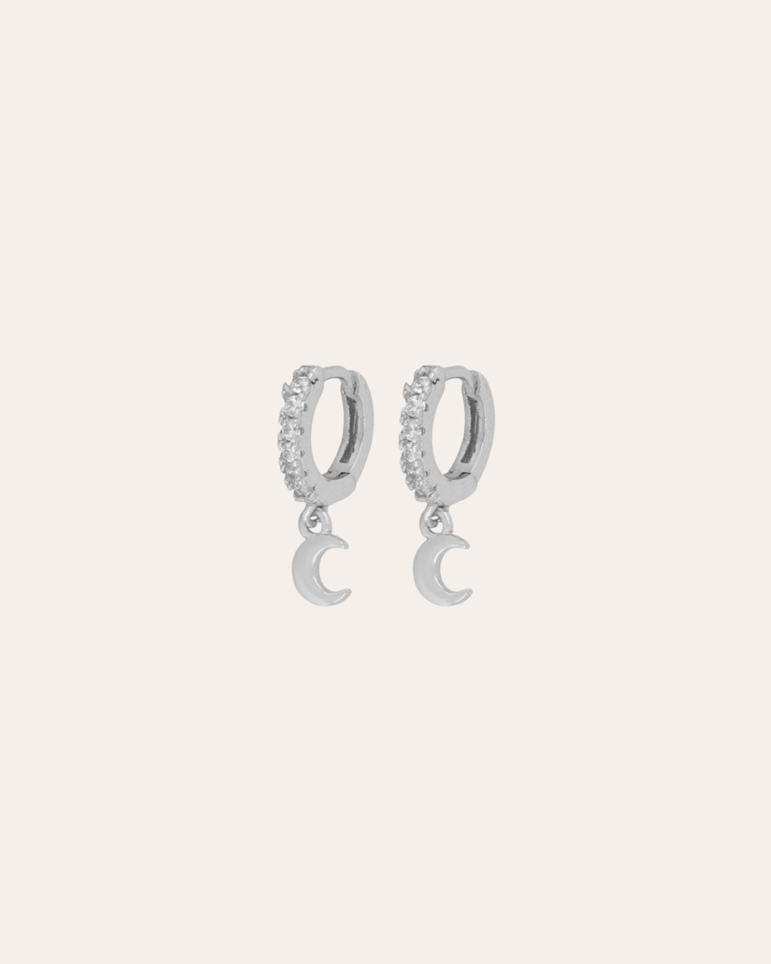 heylove PENDIENTES PENDIENTES MINI MOON CZ HOOPS