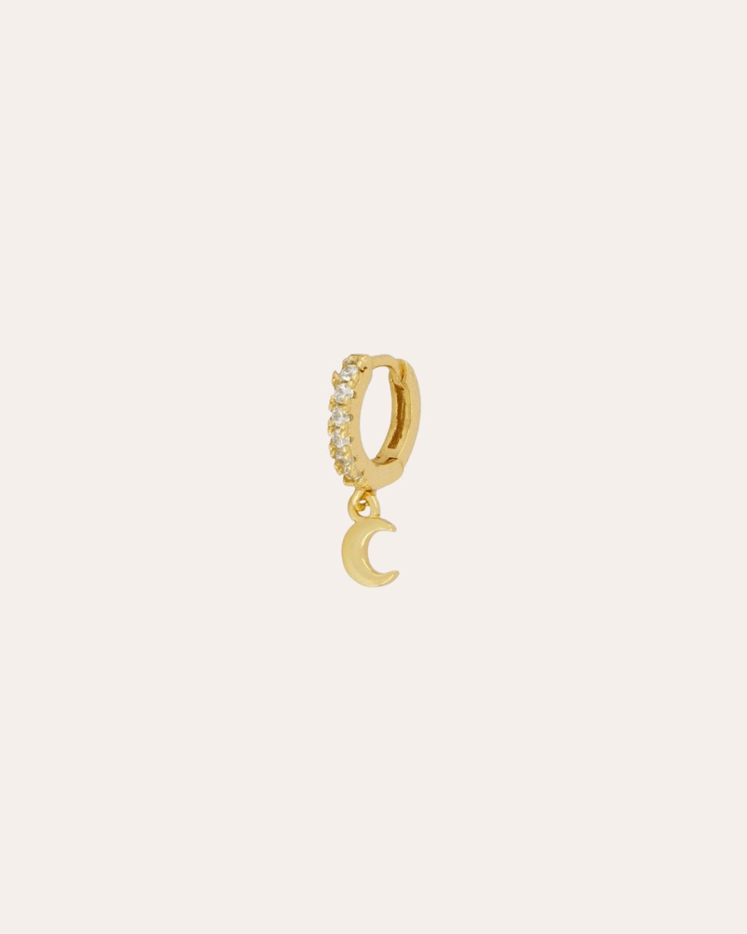 heylove PENDIENTES PENDIENTES MINI MOON CZ HOOPS