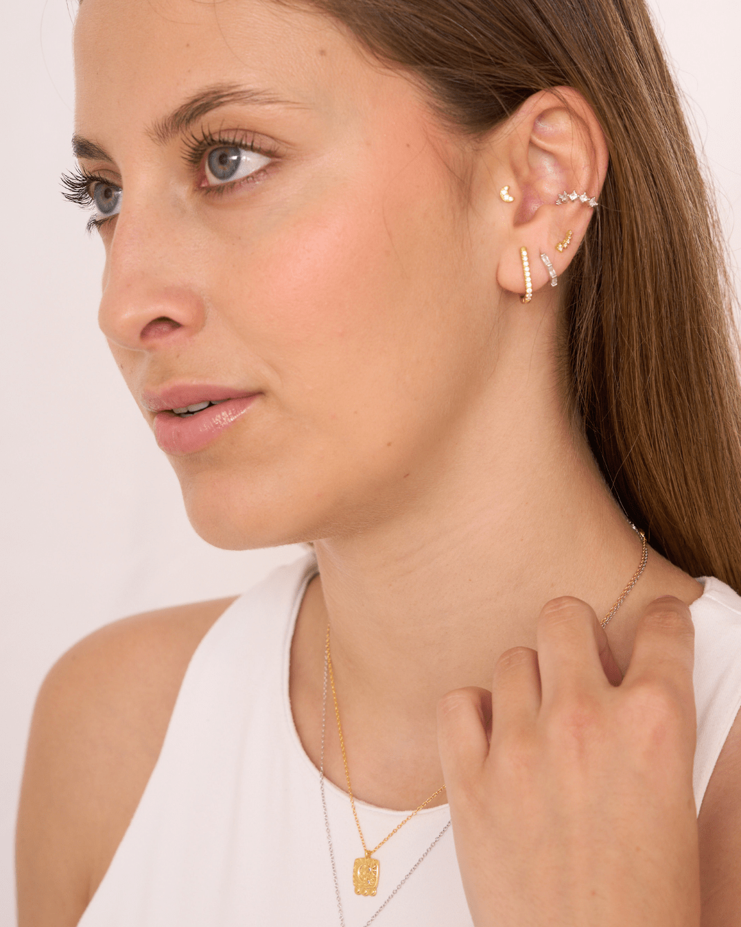 heylove PENDIENTES PENDIENTES OVAL LINE