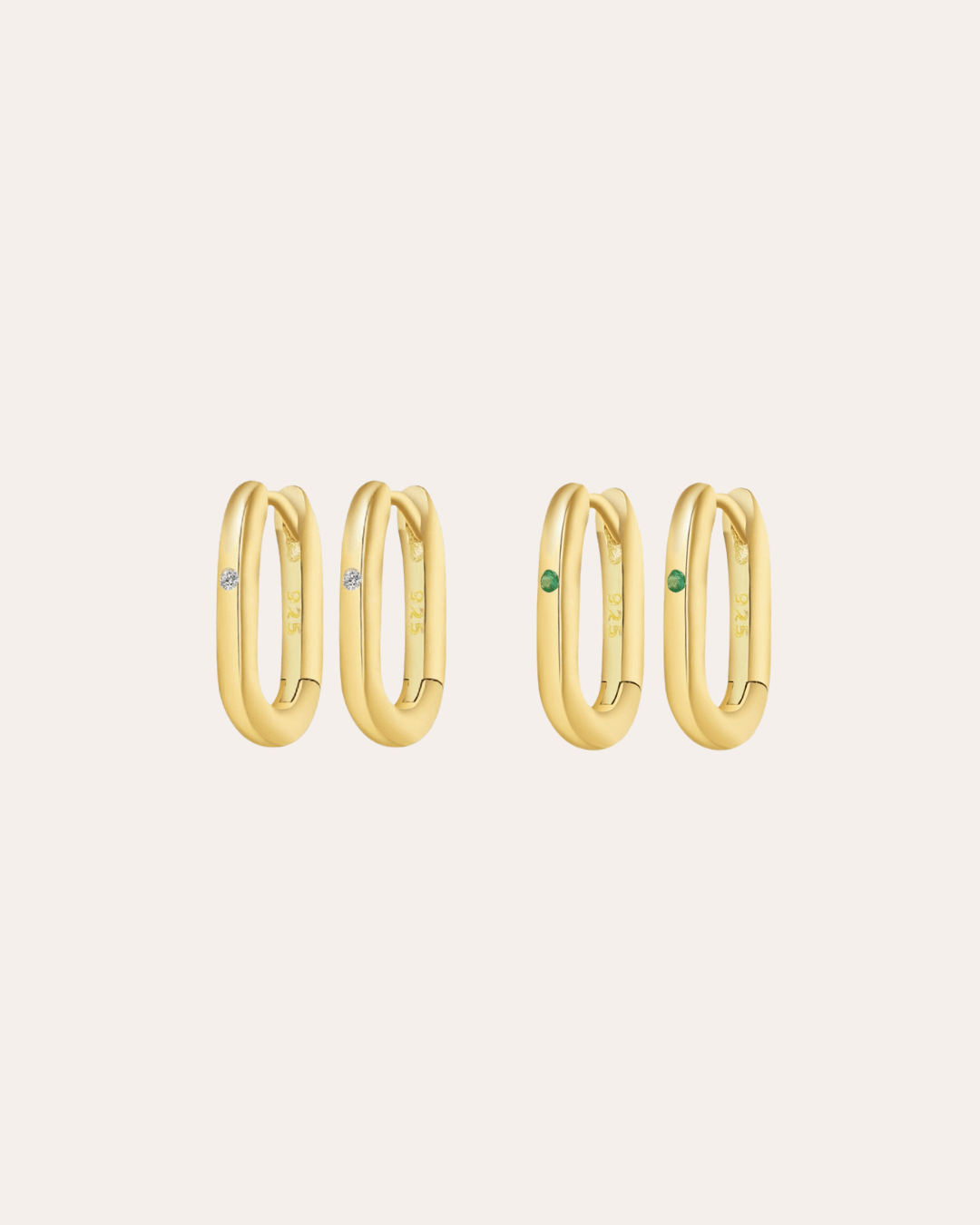heylove PENDIENTES PENDIENTES RECTANGLE CZ HOOPS