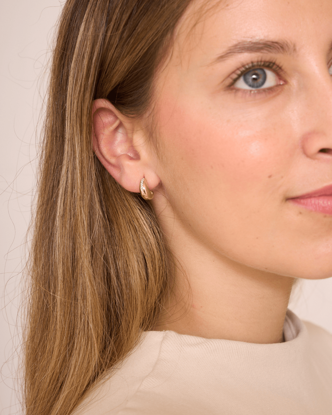 heylove PENDIENTES PENDIENTES SEMI ARO CZ