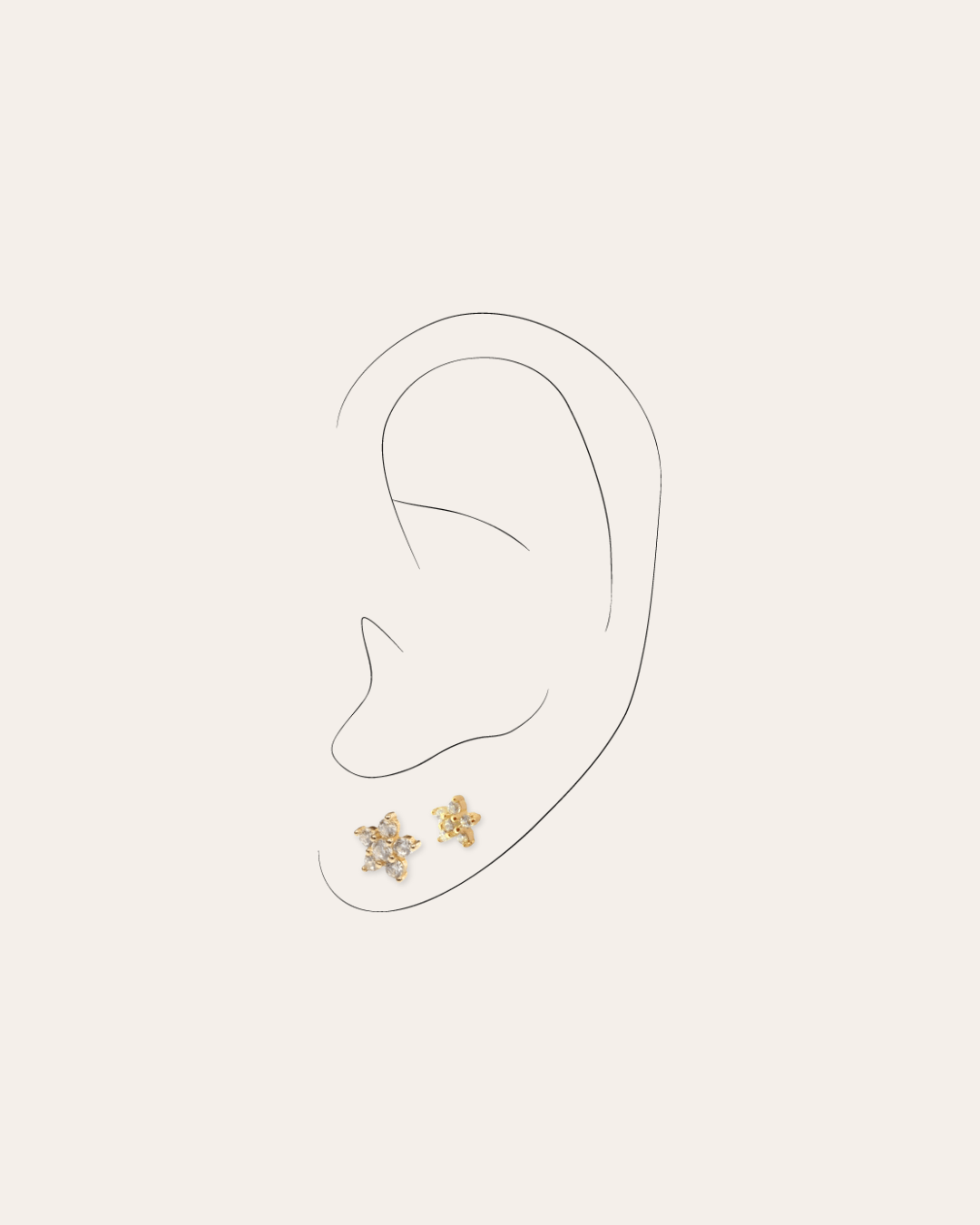 PENDIENTESheylovePendientes mini star CZ L | heylove