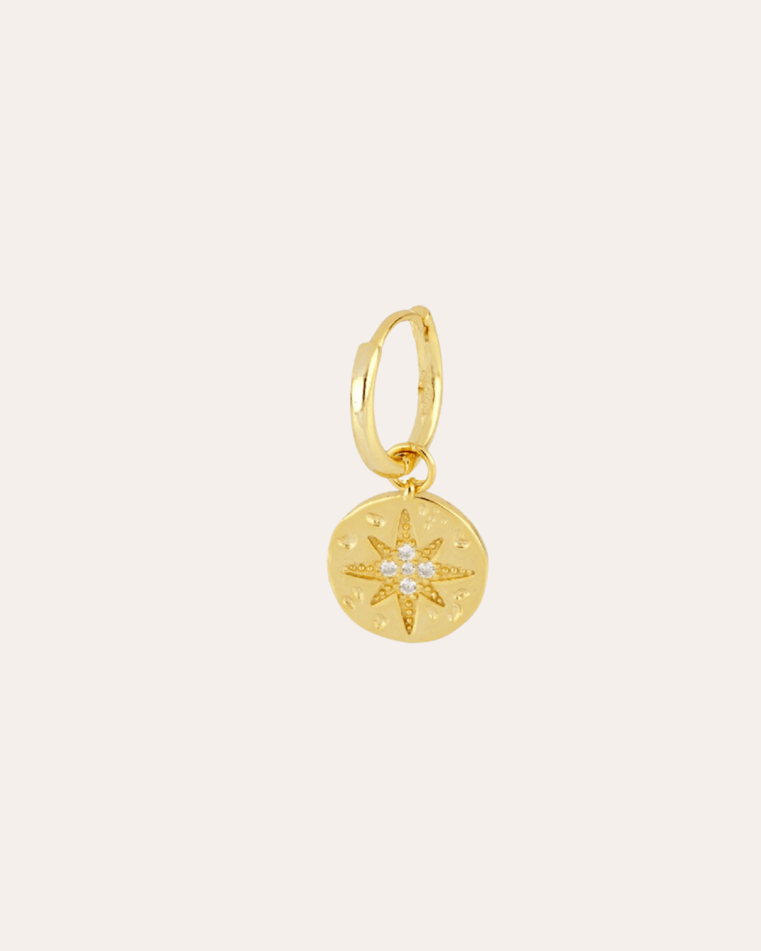 heylove PENDIENTES PENDIENTES STAR MEDAL HOOPS
