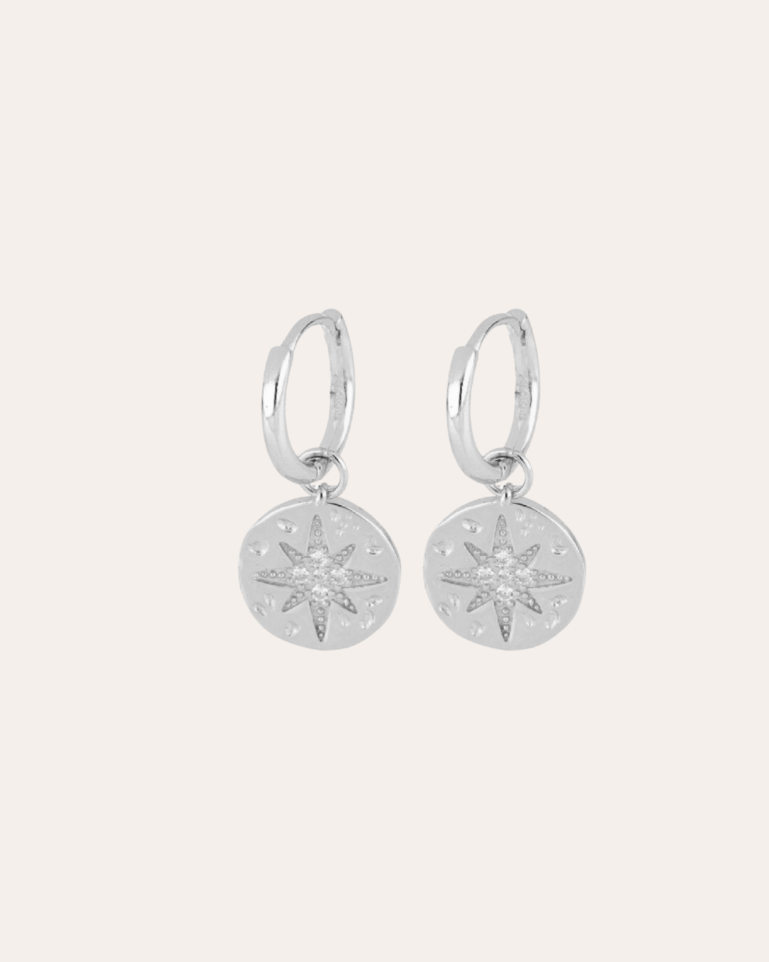 heylove PENDIENTES PENDIENTES STAR MEDAL HOOPS