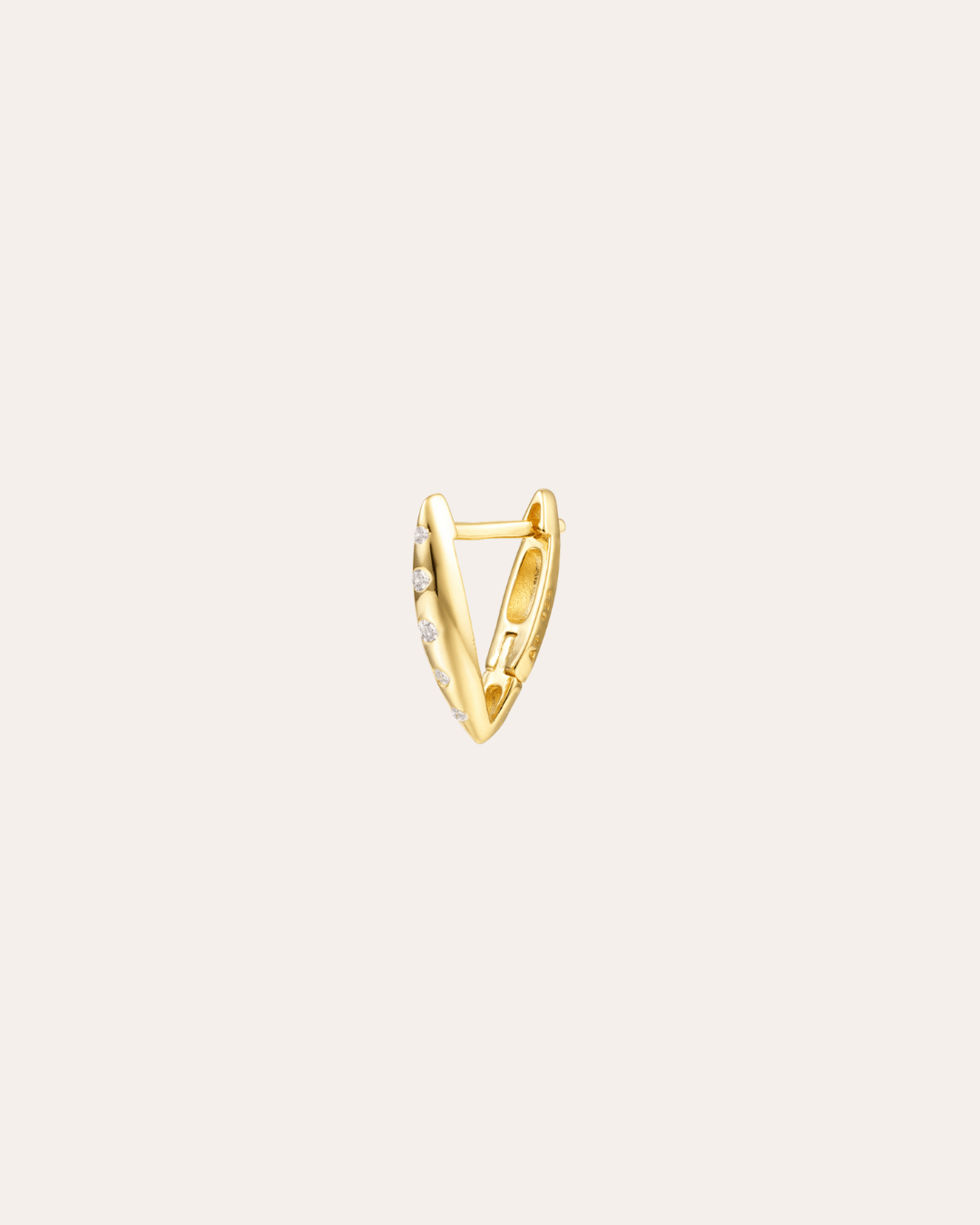 heylove PENDIENTES PENDIENTES TRIANGLE CZ HOOPS 14/16/20 MM